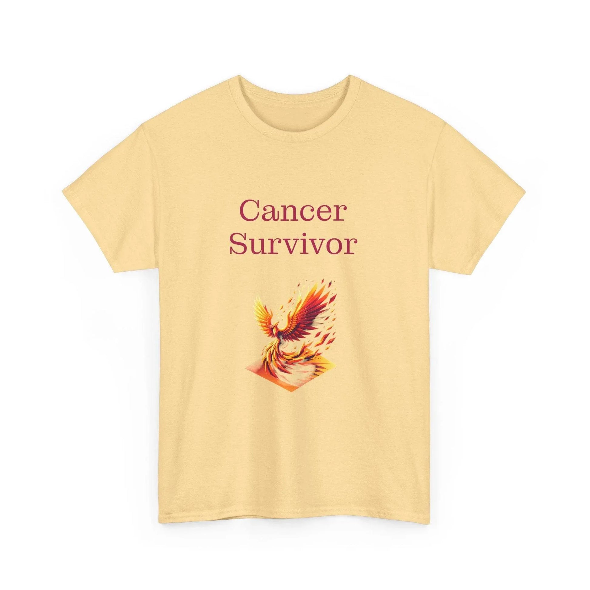 Cancer Survivor Unisex Heavy Cotton Tee - Empowering Apparel for Health Awareness - The Dreamer's Bookshop.