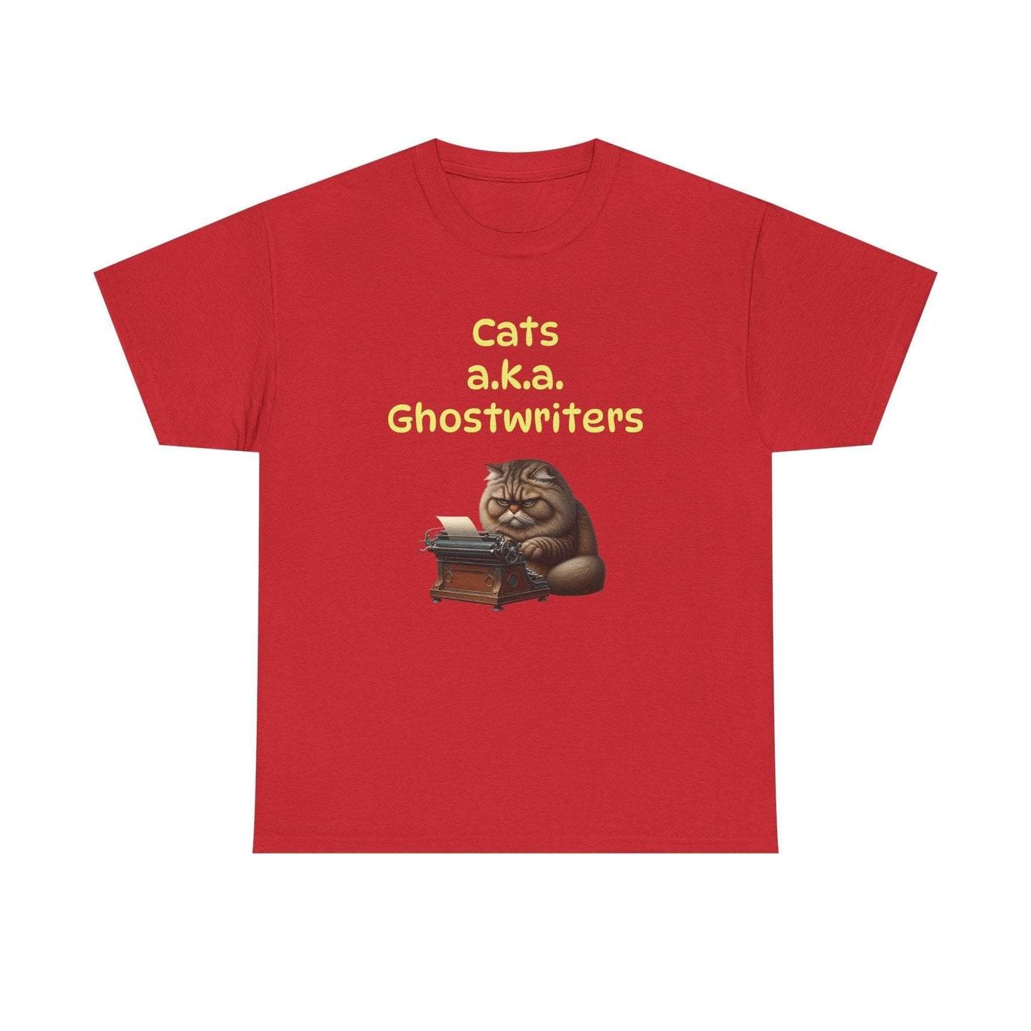 Cats Ghostwriters - A Unisex Heavy Cotton Tee - Perfect Gift for Book Lovers - The Dreamer's Bookshop.