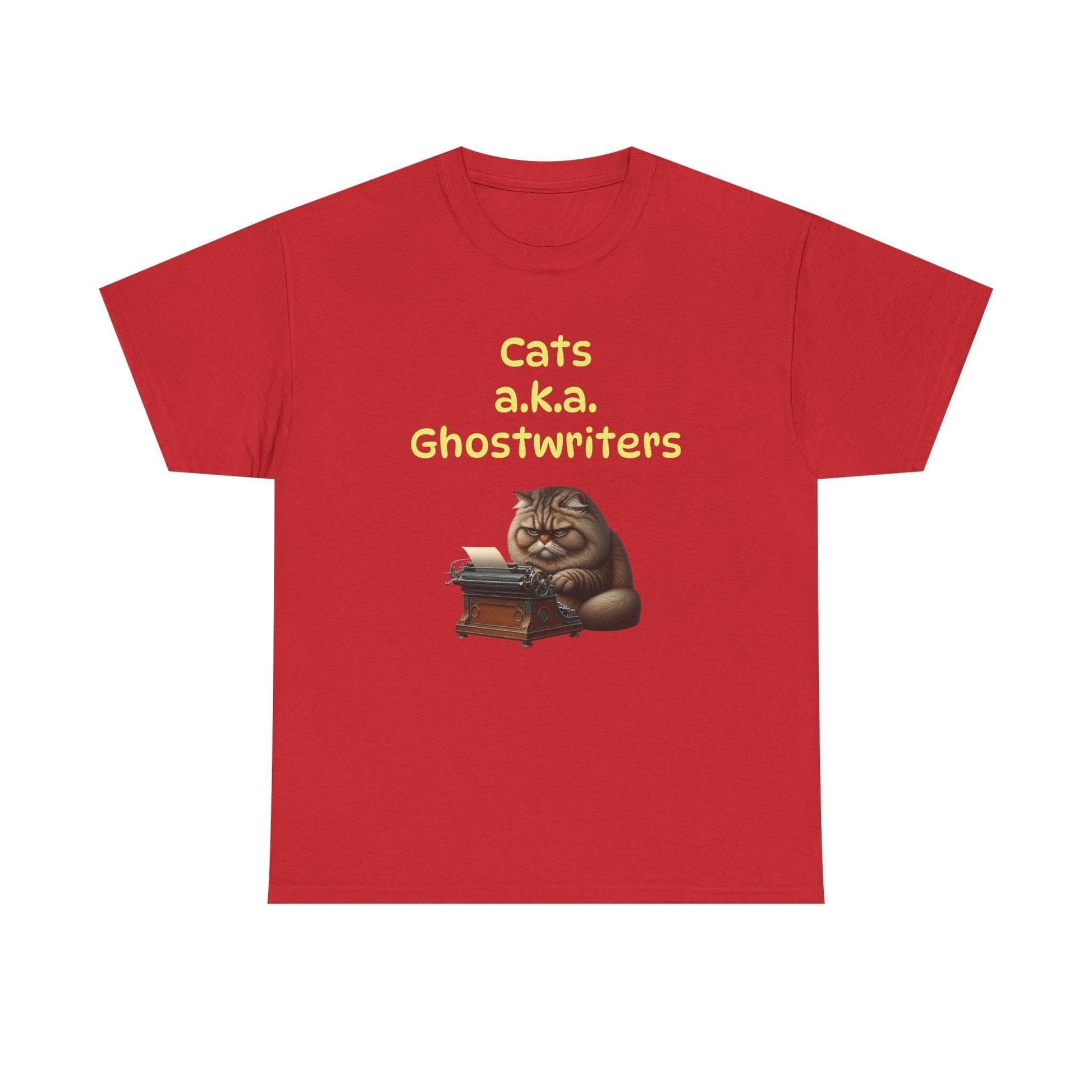 Cats Ghostwriters - A Unisex Heavy Cotton Tee - Perfect Gift for Book Lovers - The Dreamer's Bookshop.