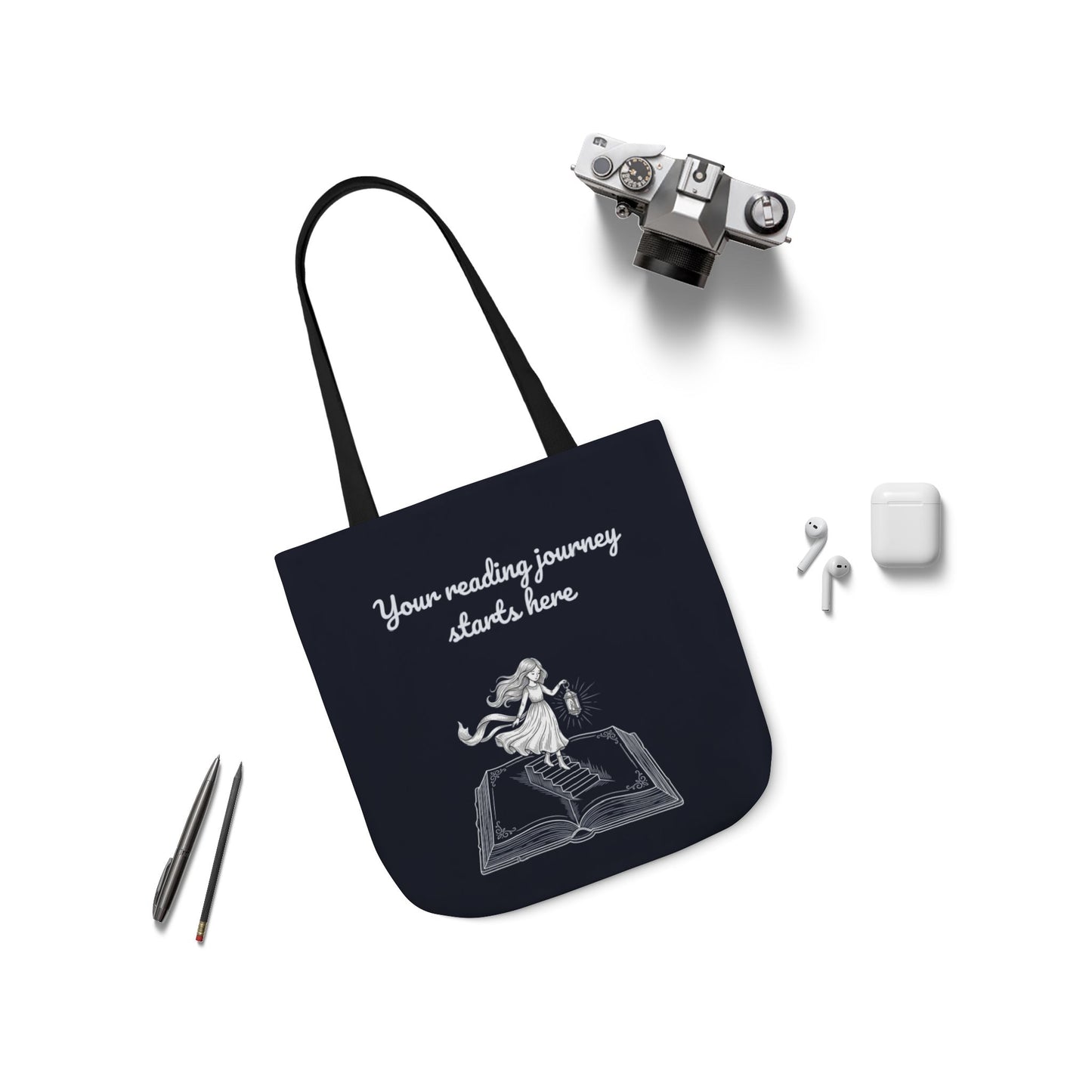 Whimsical Tote Bag - "Reading Journey"