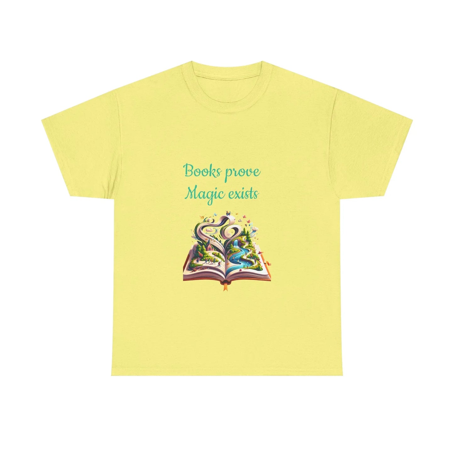 Book Lover's Unisex Heavy Cotton Tee - "Magic Exists" - The Dreamer's Bookshop.