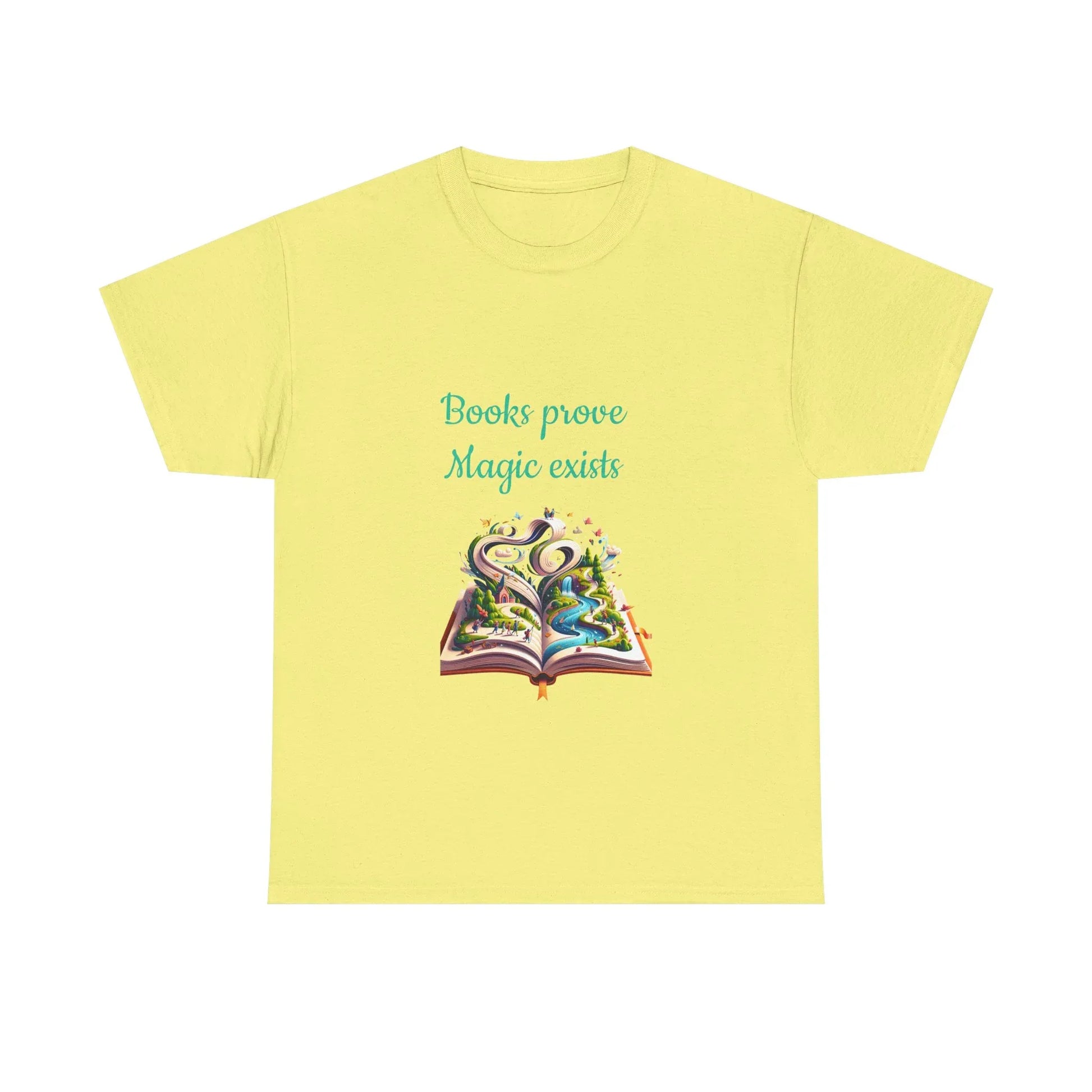 Book Lover's Unisex Heavy Cotton Tee - "Magic Exists" - The Dreamer's Bookshop.