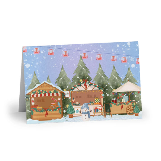 The Dreamer's Bookshop "Winter Market" Christmas Card - The Dreamer's Bookshop.