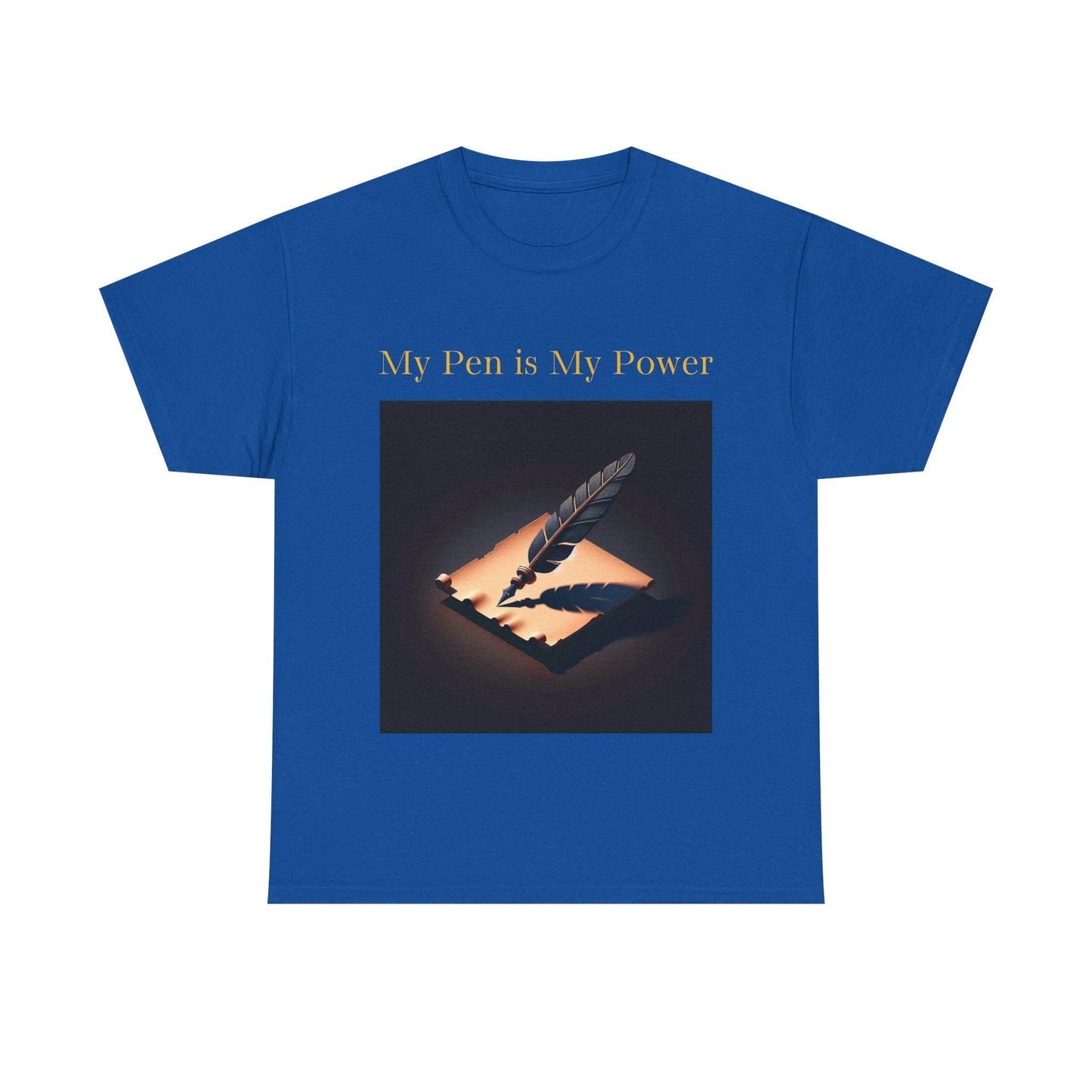 My Pen is My Power Unisex Heavy Cotton Tee - Creative Writer's Apparel - The Dreamer's Bookshop.