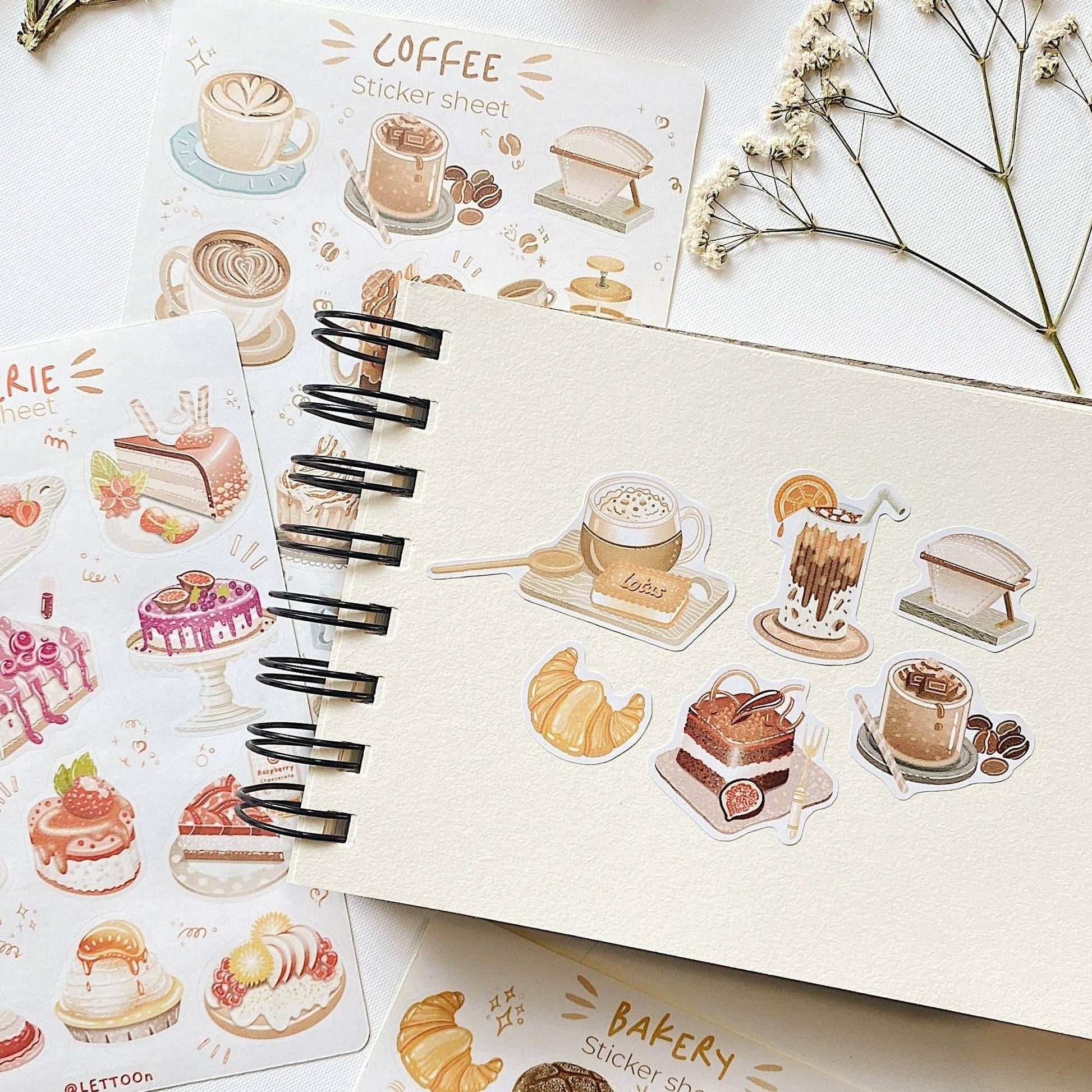 LETTOOn - Stickervel - Koffie - The Dreamer's Bookshop.