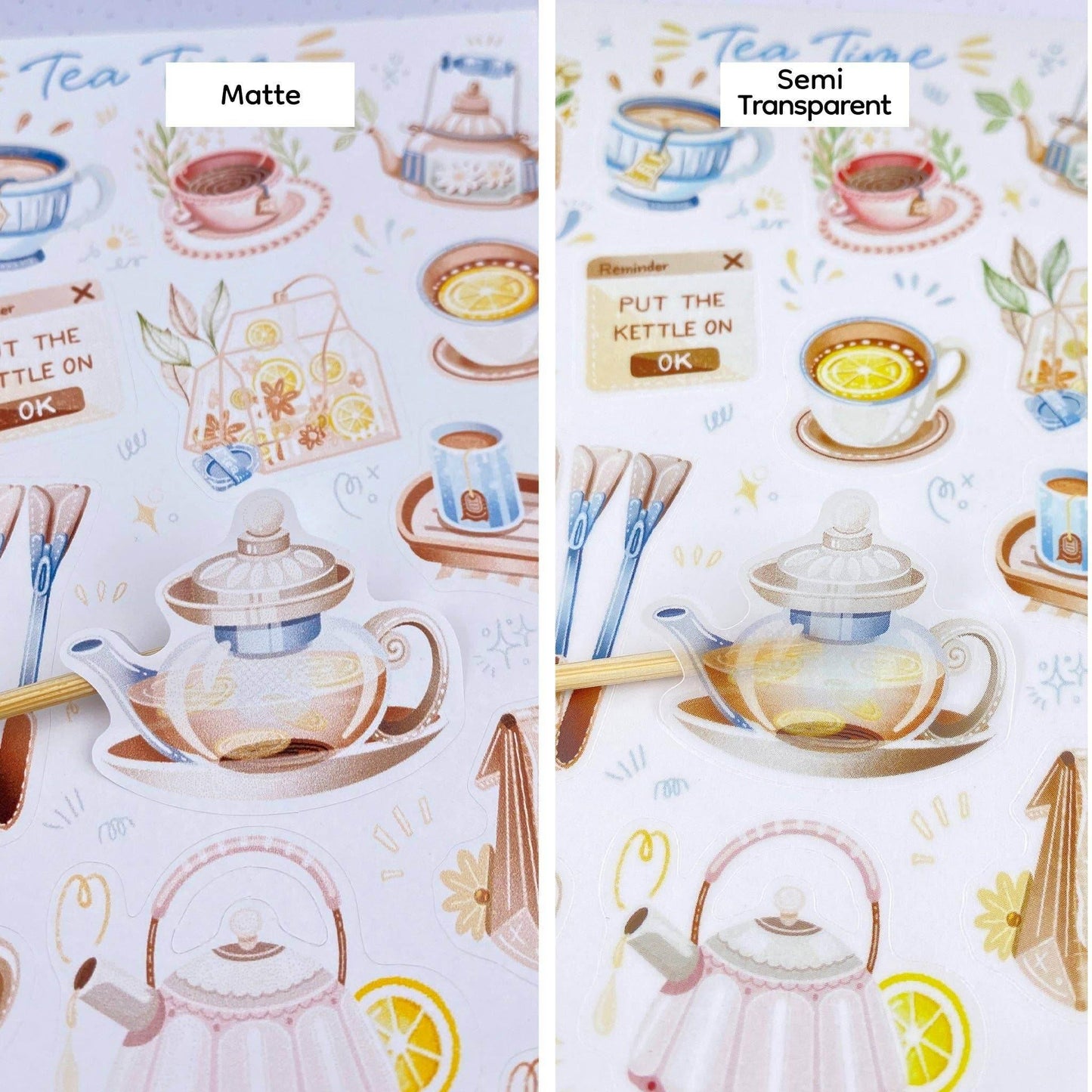 LETTOOn - Stickervel - Theetijd - The Dreamer's Bookshop.