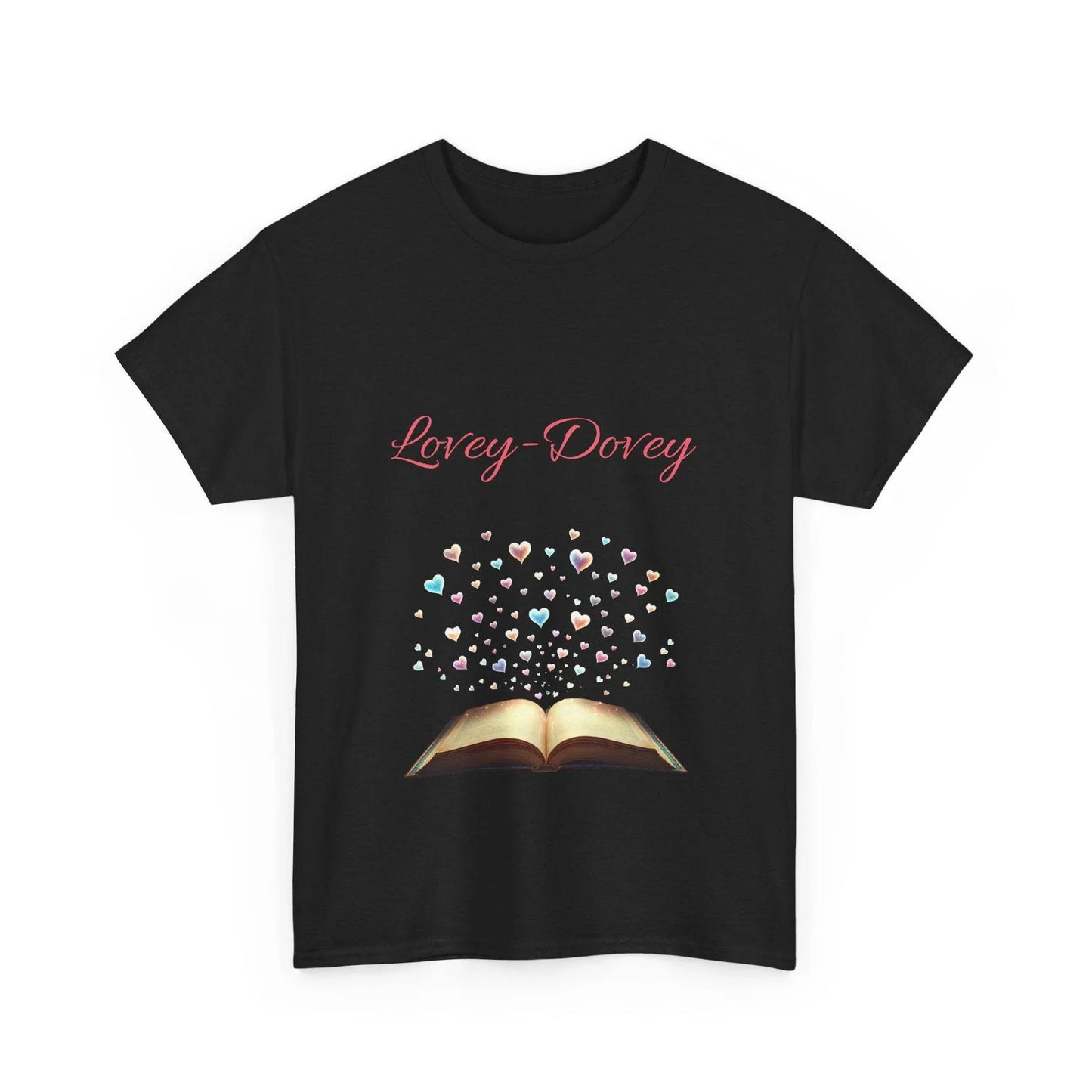 Lovey-Dovey - Unisex Heavy Cotton Tee - Sweet Romance - The Dreamer's Bookshop.
