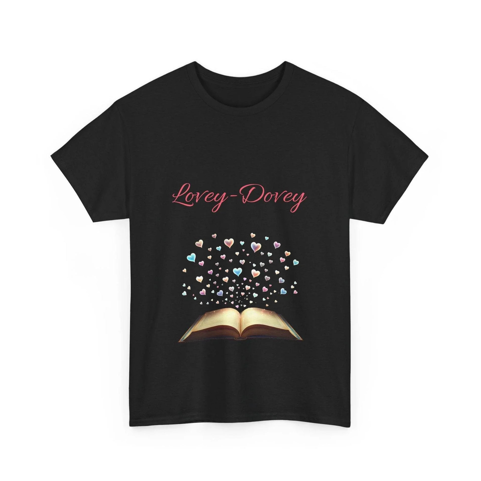 Lovey-Dovey - Unisex Heavy Cotton Tee - Sweet Romance - The Dreamer's Bookshop.