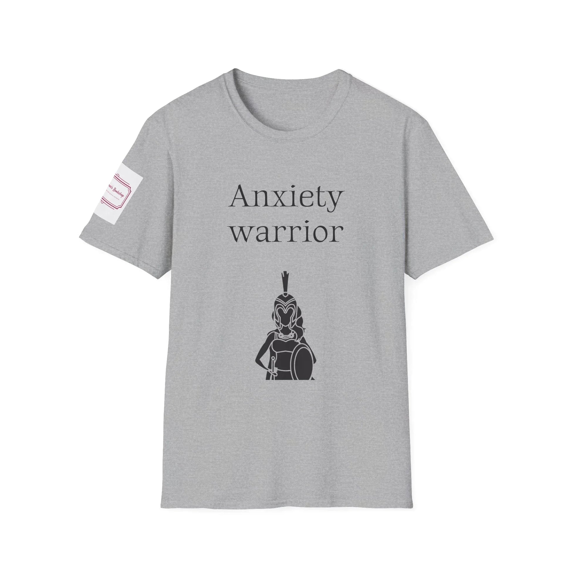 Anxiety Warrior Unisex Softstyle T-Shirt - Empowering Battle Against Mental Health - The Dreamer's Bookshop.