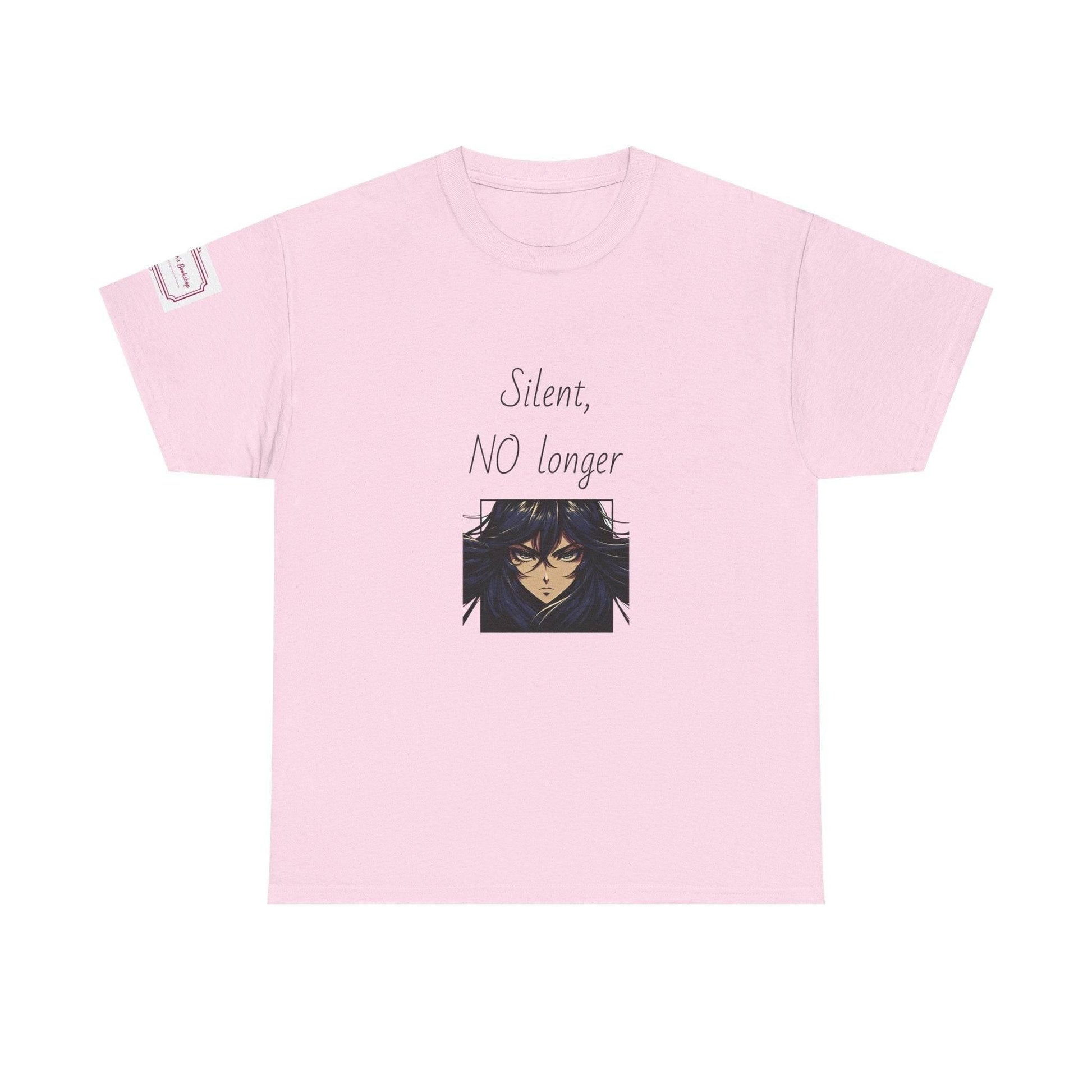 Silent, NO longer - Inspirational Unisex Heavy Cotton Tee - The Dreamer's Bookshop.