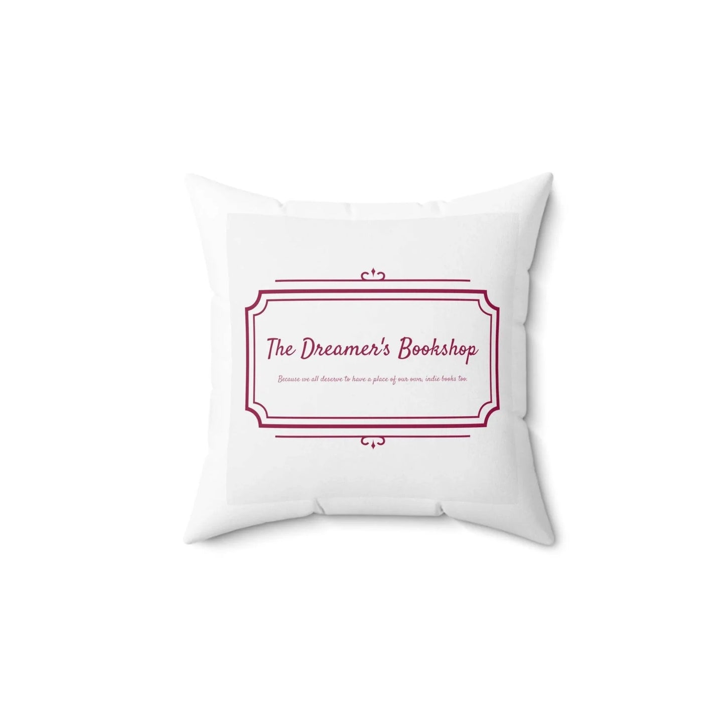 Inspirational Dreamer Square Pillow - Perfect for Book Lovers & Cozy Home Decor - The Dreamer's Bookshop.