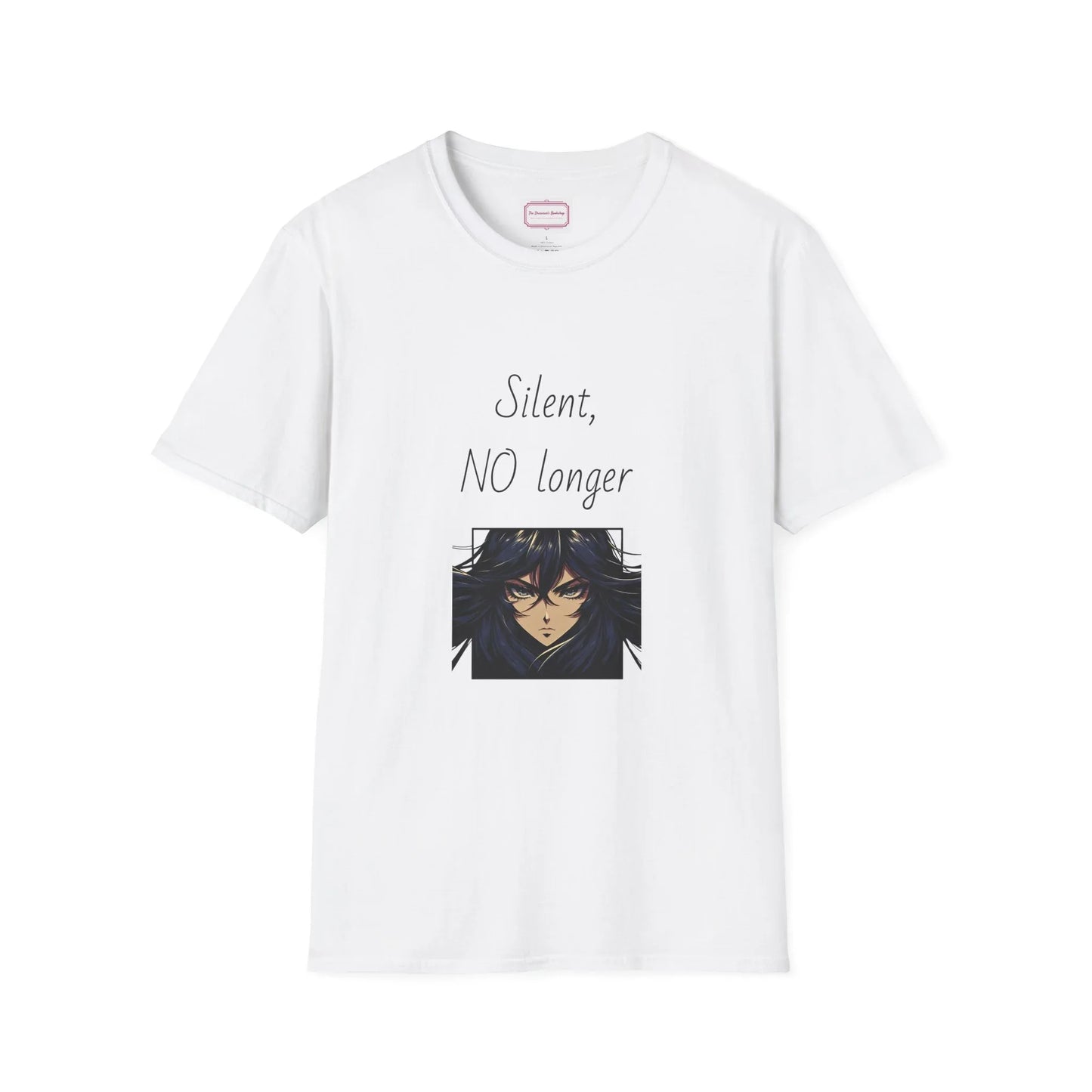 Inspirational Unisex Softstyle T-Shirt - "Silent, NO longer" - The Dreamer's Bookshop.