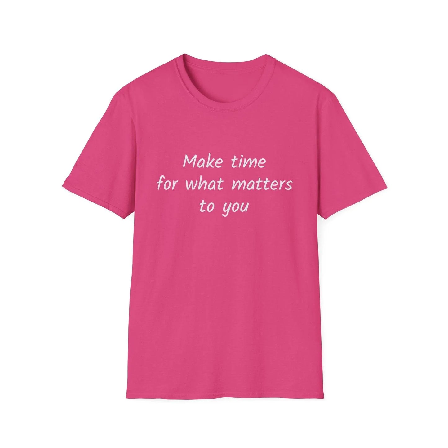 Inspirational Quote Unisex Softstyle T-Shirt - Make Time - The Dreamer's Bookshop.