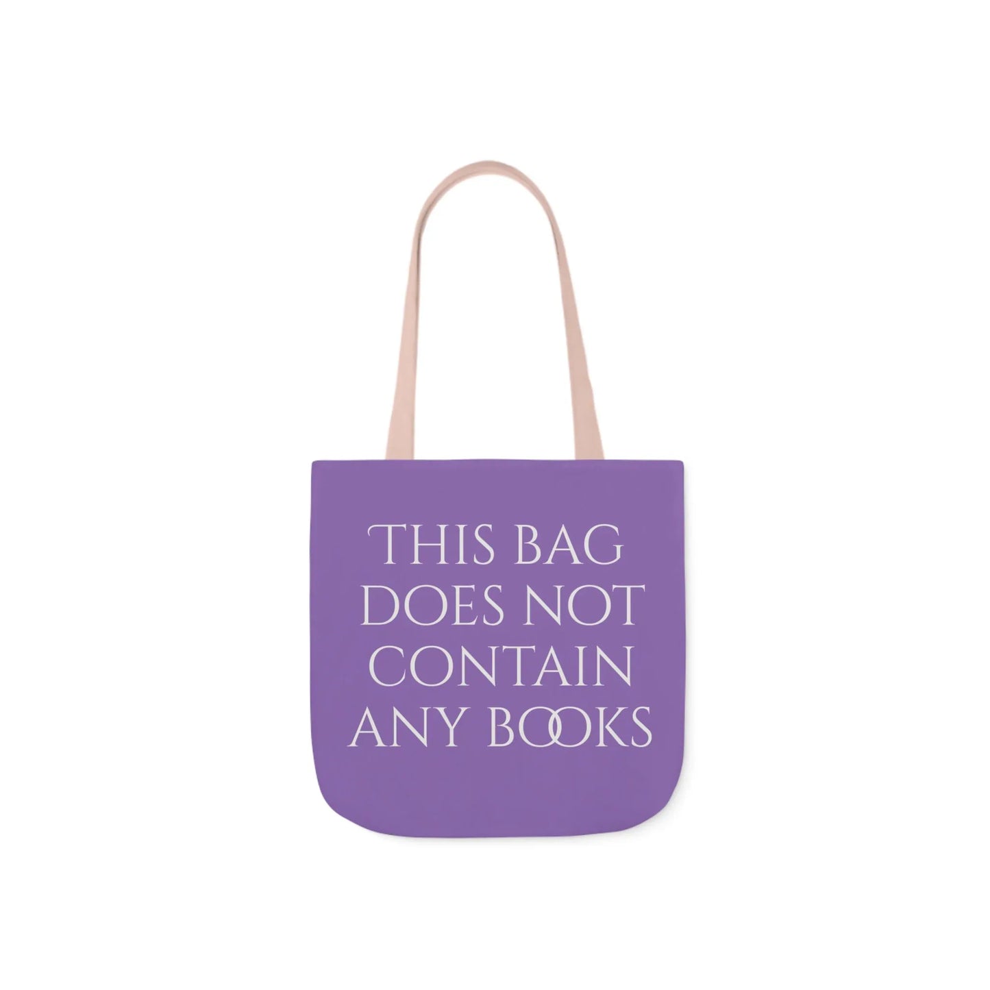 Funny Canvas Tote Bag - "This Bag Does Not Contain Any Books" - 5-Color Straps - The Dreamer's Bookshop.