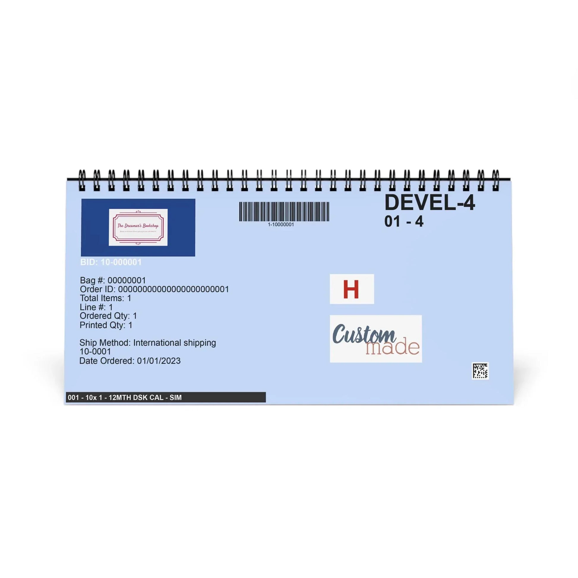 2026 Desktop Calendar – Inspirational Quotes & Monthly Grid - The Dreamer's Bookshop.