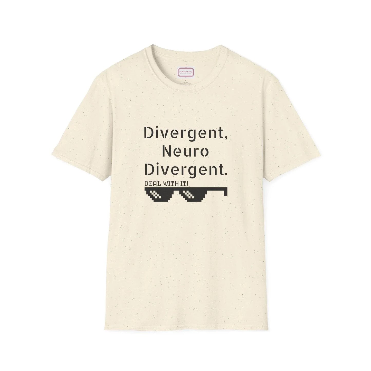Divergent Neurodivergent T-Shirt - Unisex Softstyle Tee for Acceptance and Awareness - The Dreamer's Bookshop.