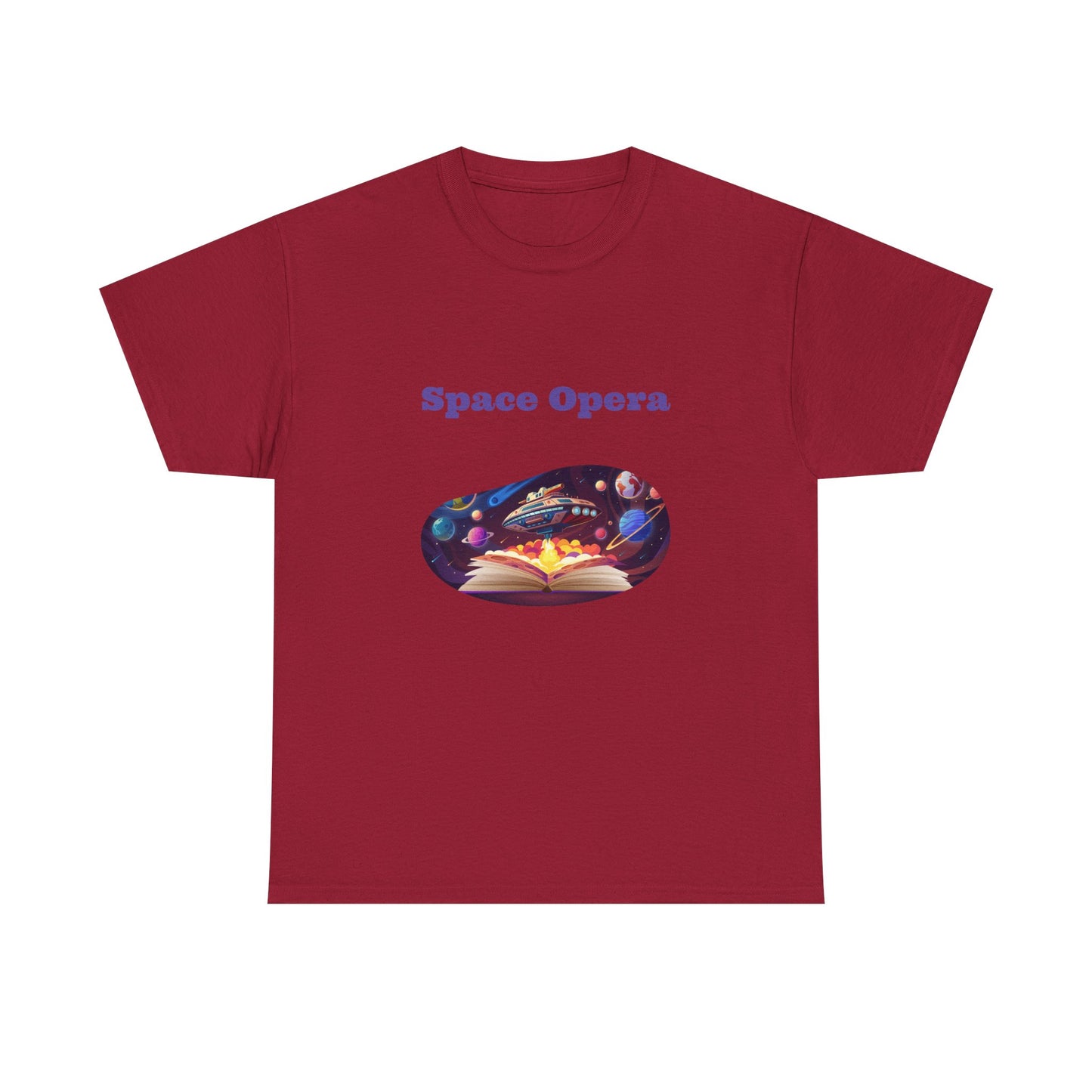 Space Opera -  Graphic Tee - Unisex Heavy Cotton T-Shirt Sci-Fi Books