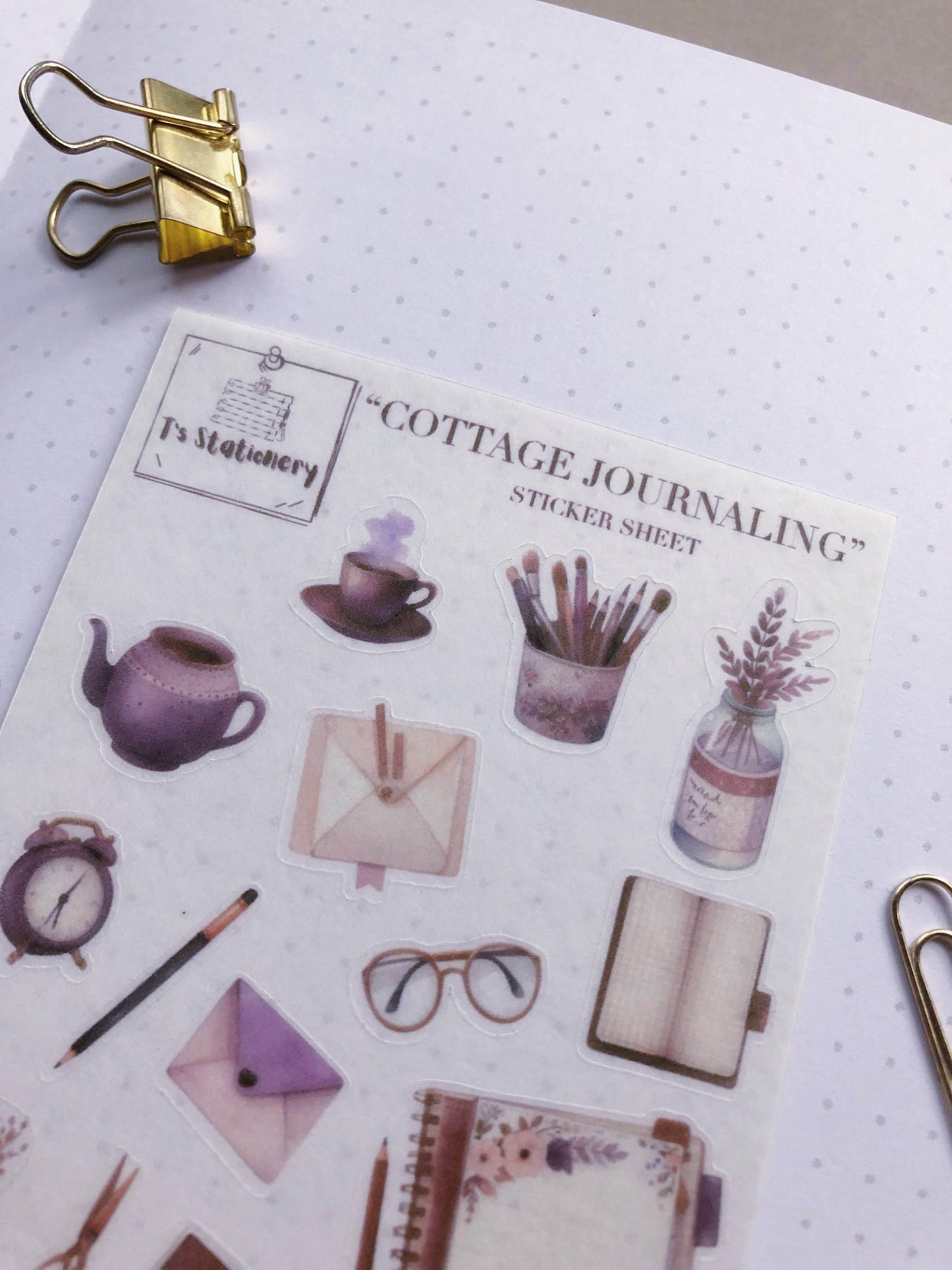 T's Stationery - Washi-stickervel „Cottage Journaling” - The Dreamer's Bookshop.