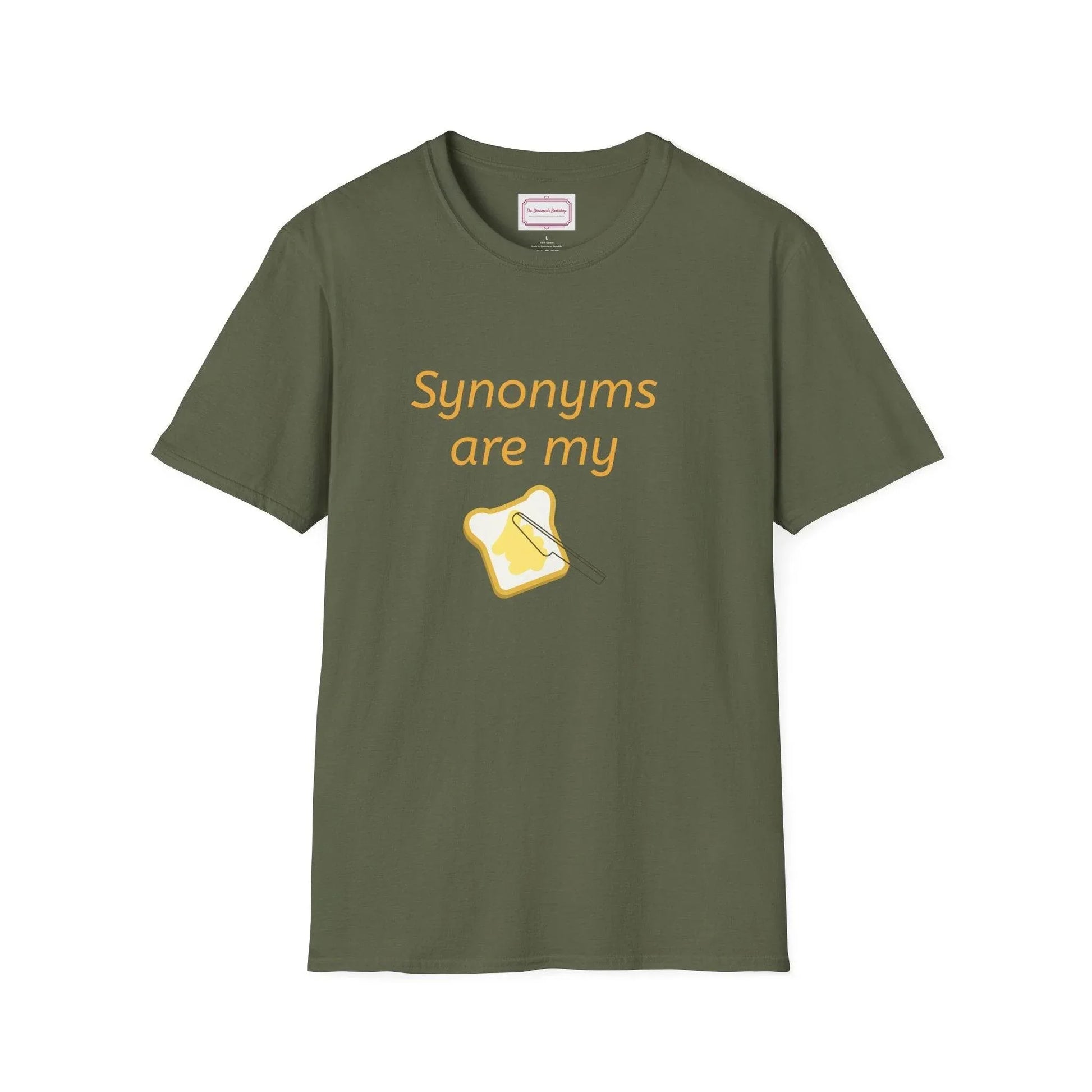 Synonyms Are My Jam Unisex Softstyle T-Shirt - Perfect Gift for Word Lovers - The Dreamer's Bookshop.