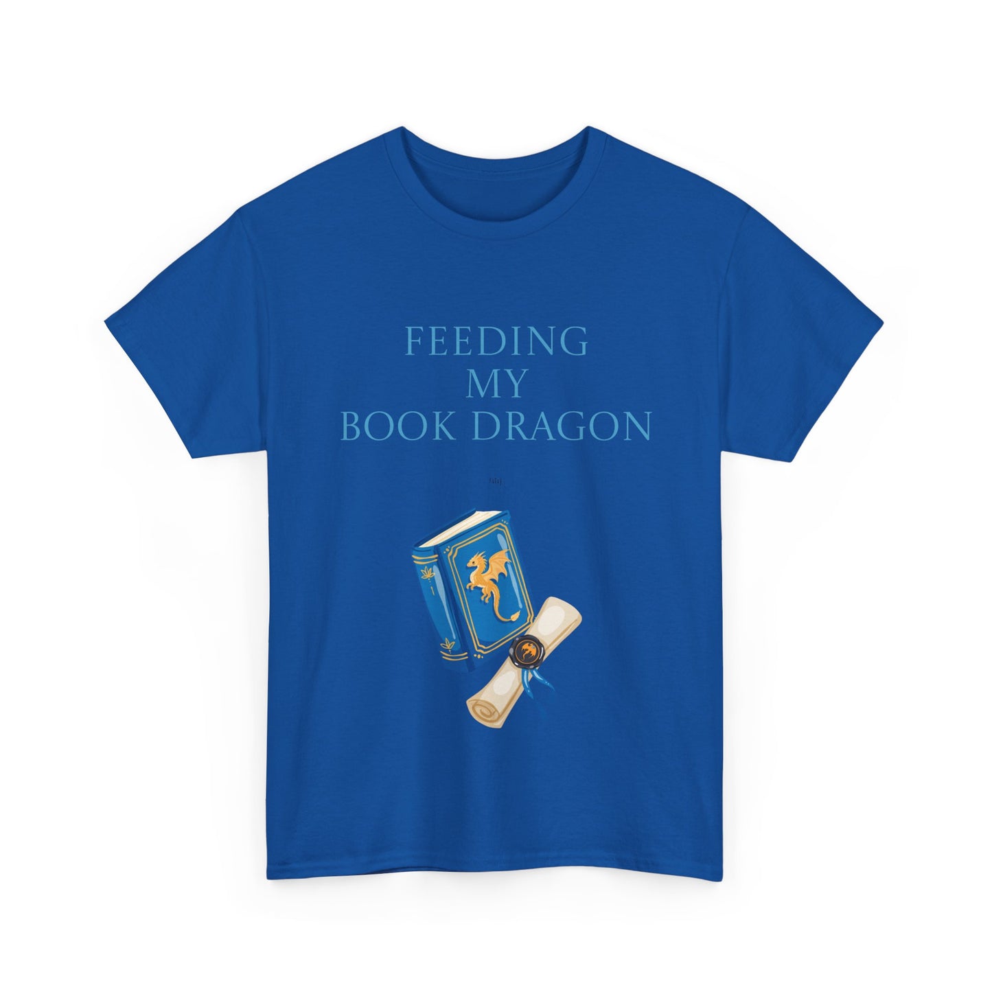 Book Dragon Unisex Heavy Cotton Tee - Creative Writer's Apparel
