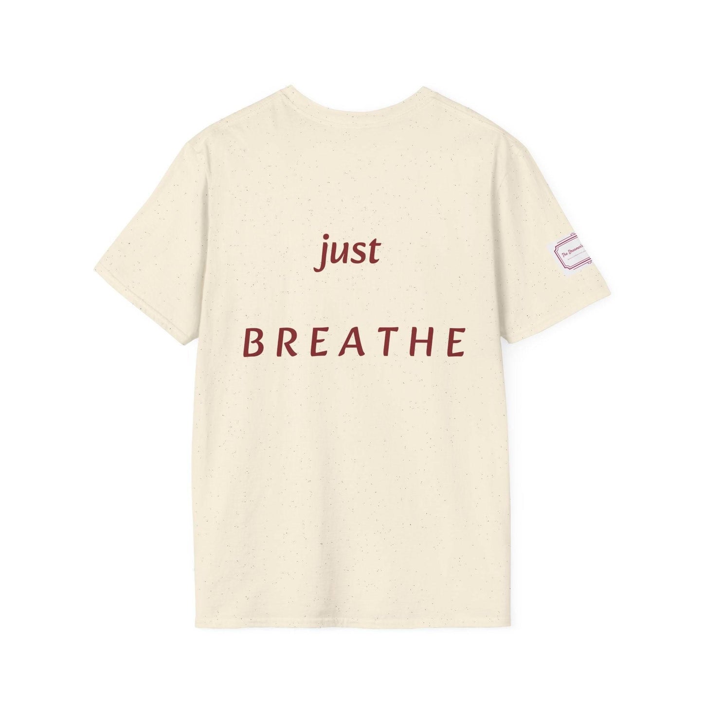 Inspirational Unisex Softstyle T-Shirt - 'Just Breathe' Motivational Design - The Dreamer's Bookshop.