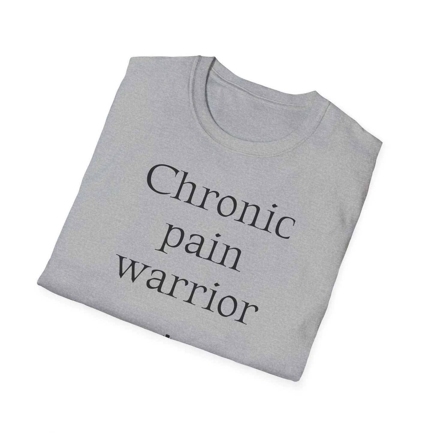 Chronic Pain Warrior Unisex Softstyle T-Shirt - Empowering Graphic Tee for Mental Health Awareness - The Dreamer's Bookshop.