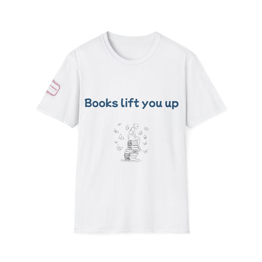 Inspirational Unisex Softstyle T-Shirt - Books Lift You Up