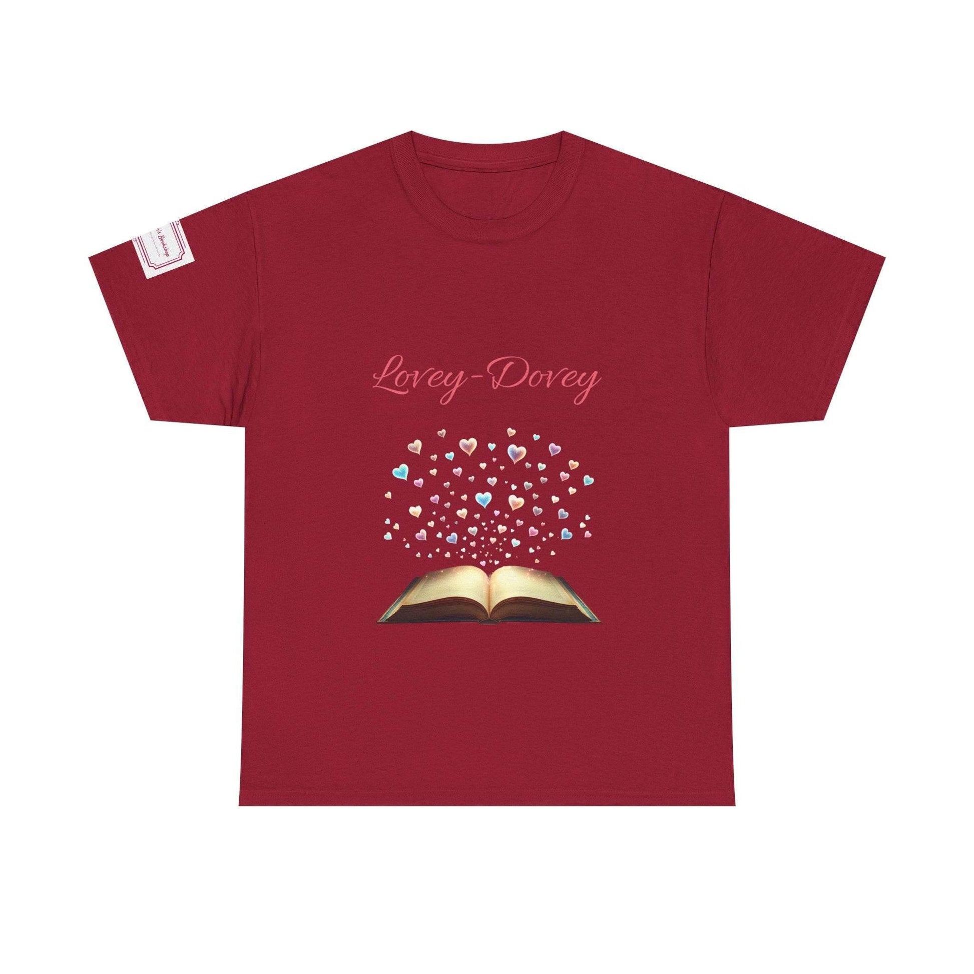 Lovey-Dovey - Graphic Unisex Heavy Cotton Tee - The Dreamer's Bookshop.