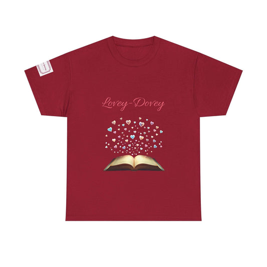 Lovey-Dovey - Graphic Unisex Heavy Cotton Tee - The Dreamer's Bookshop.