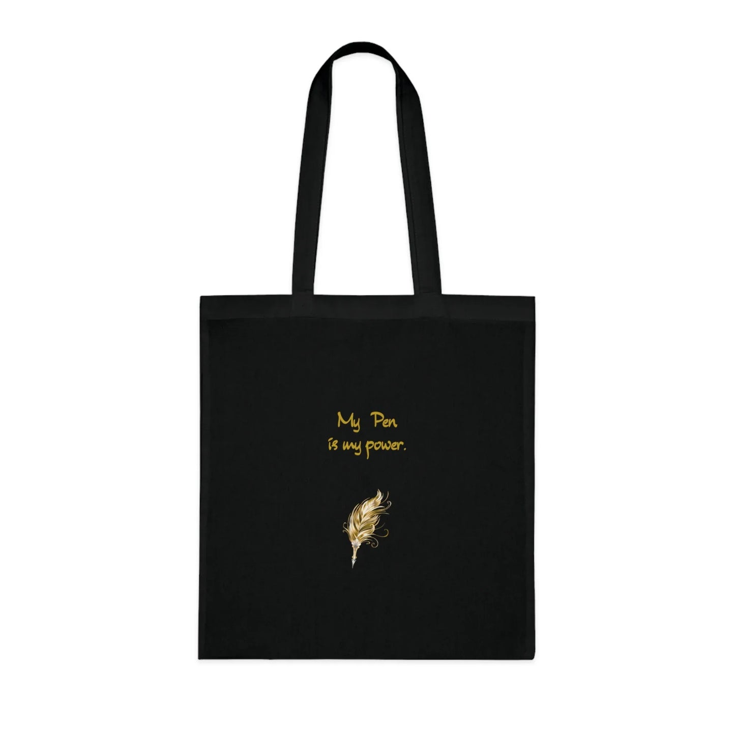 Inspirational Cotton Tote Bag - "My Pen is My Power" - The Dreamer's Bookshop.