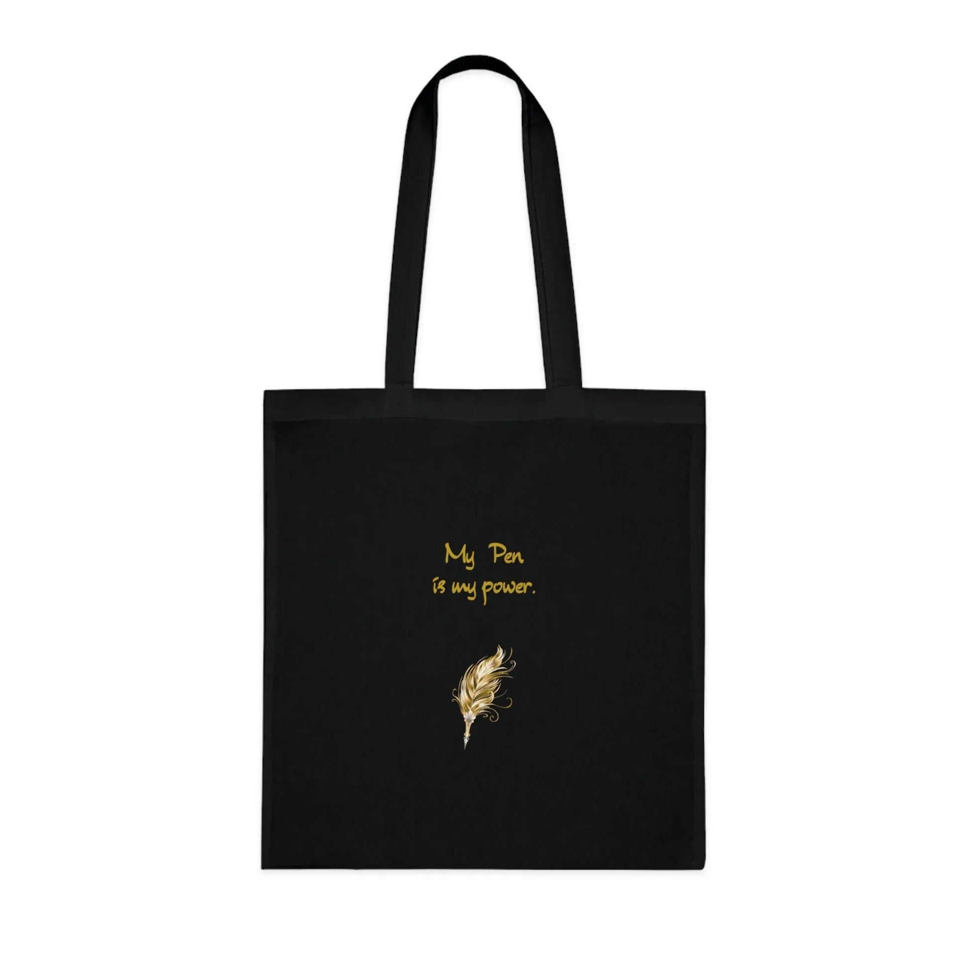 Inspirational Cotton Tote Bag - "My Pen is My Power" - The Dreamer's Bookshop.