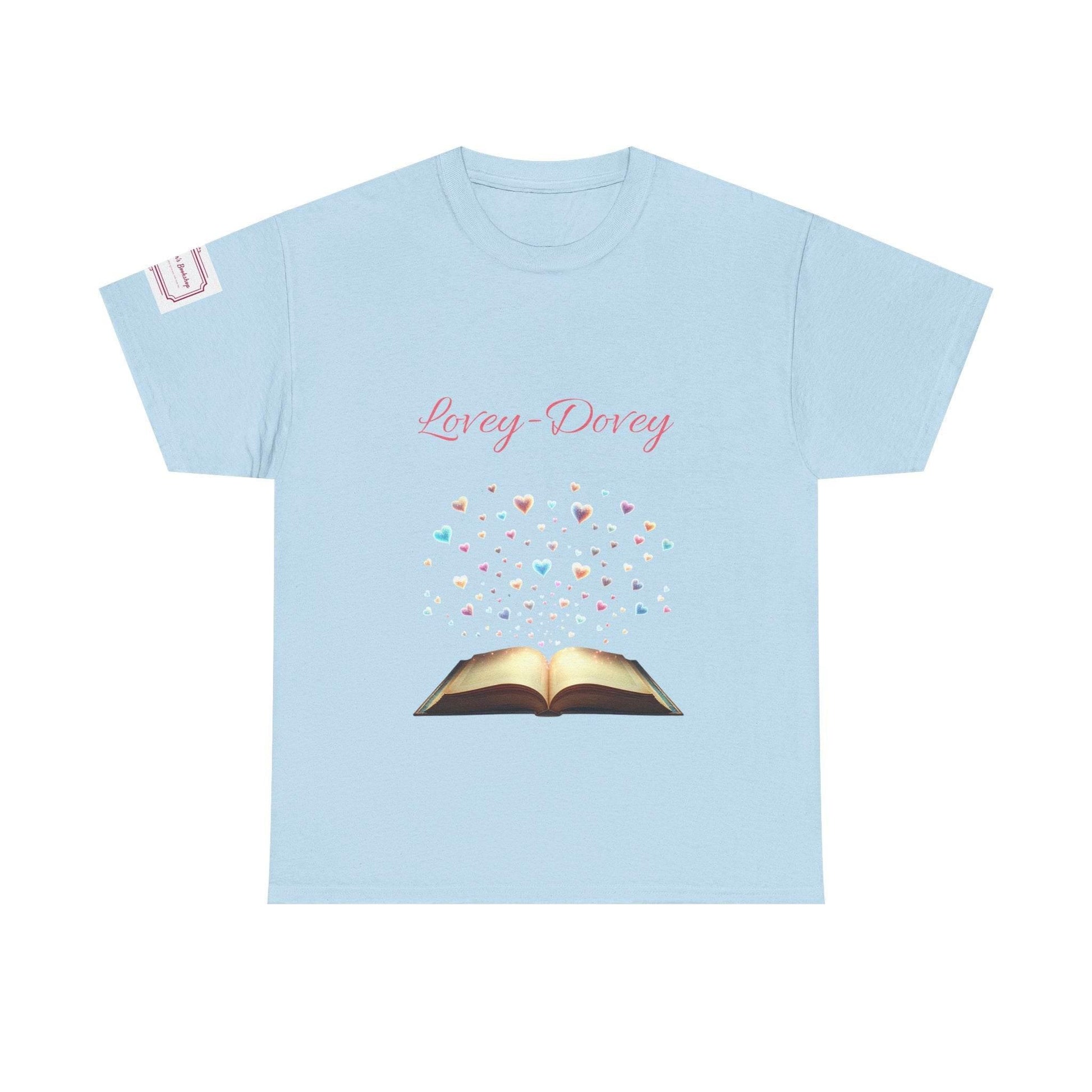 Lovey-Dovey - Unisex Heavy Cotton Tee - Sweet Romance - The Dreamer's Bookshop.