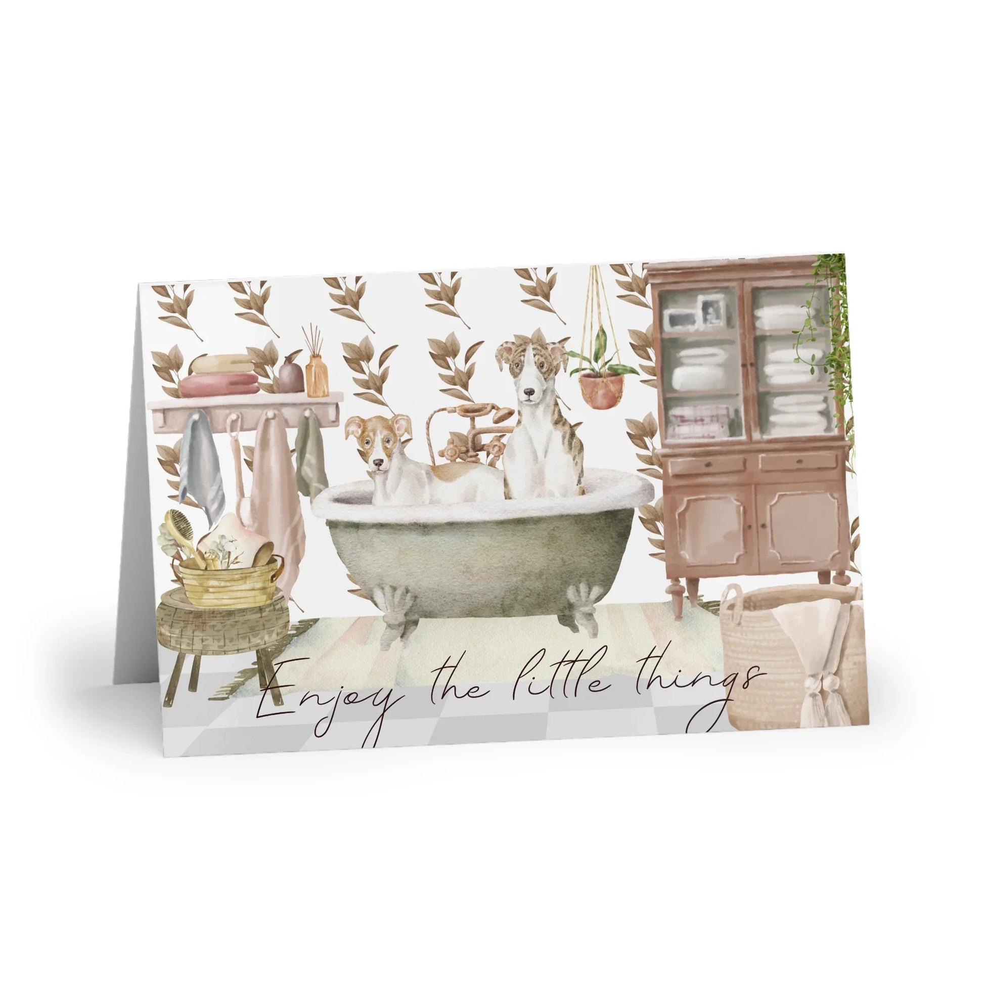 The Dreamer's Bookshop "Dog Bath" Enjoy the Little Things Card - The Dreamer's Bookshop.