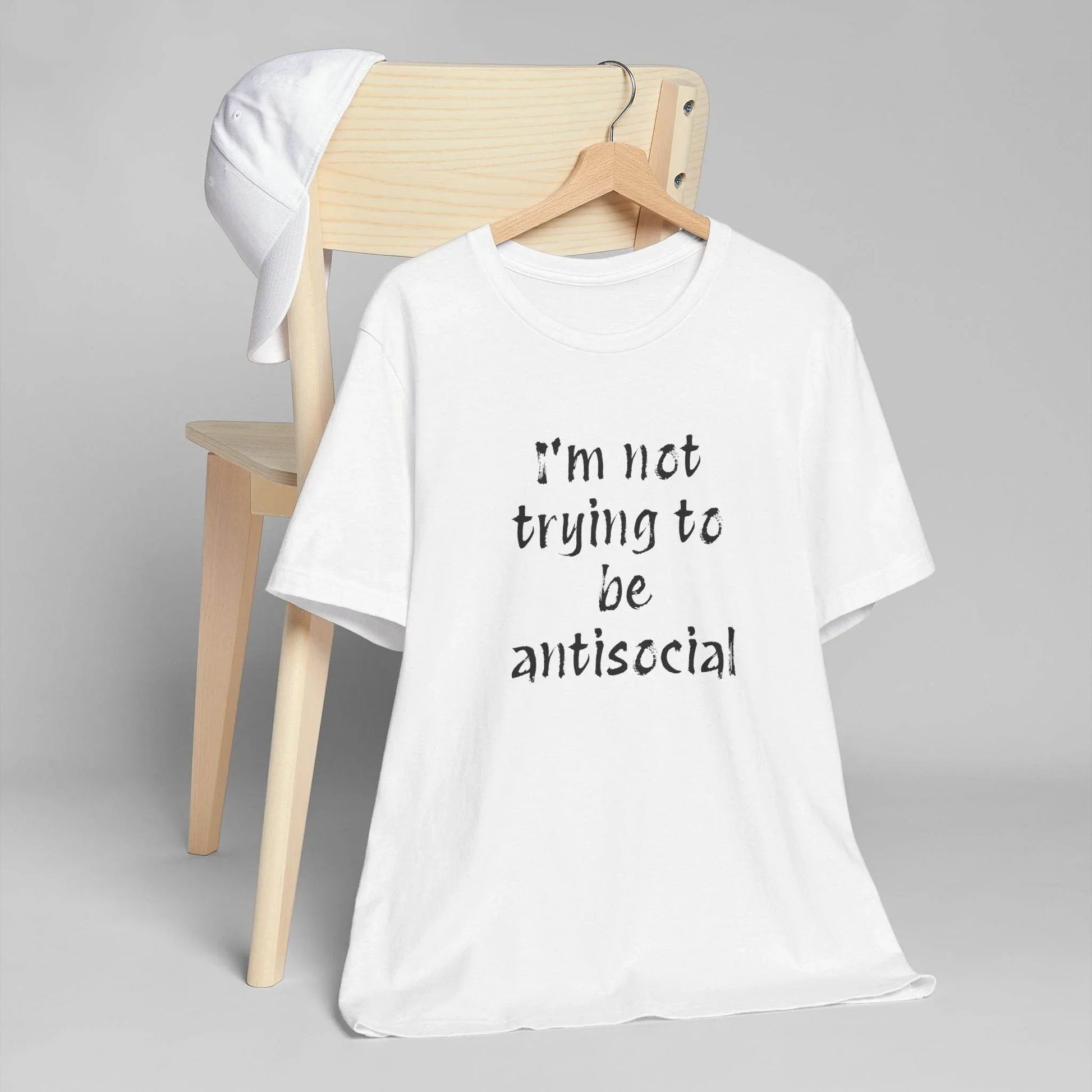 Funny Unisex Jersey T-Shirt - Anti-Social Vibe for Booktroverts - The Dreamer's Bookshop.