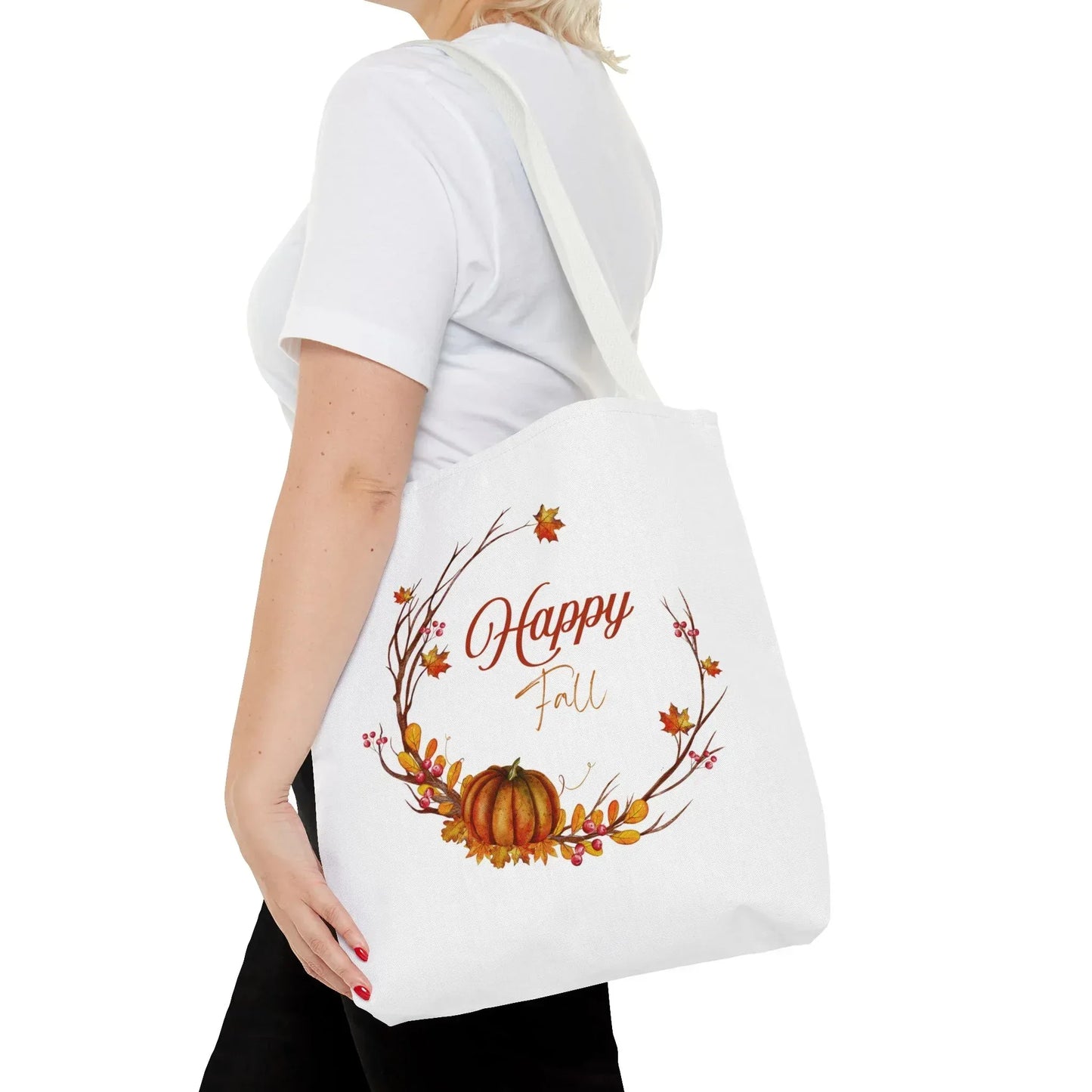Happy Fall Tote Bag - Cozy Autumn Design - The Dreamer's Bookshop.