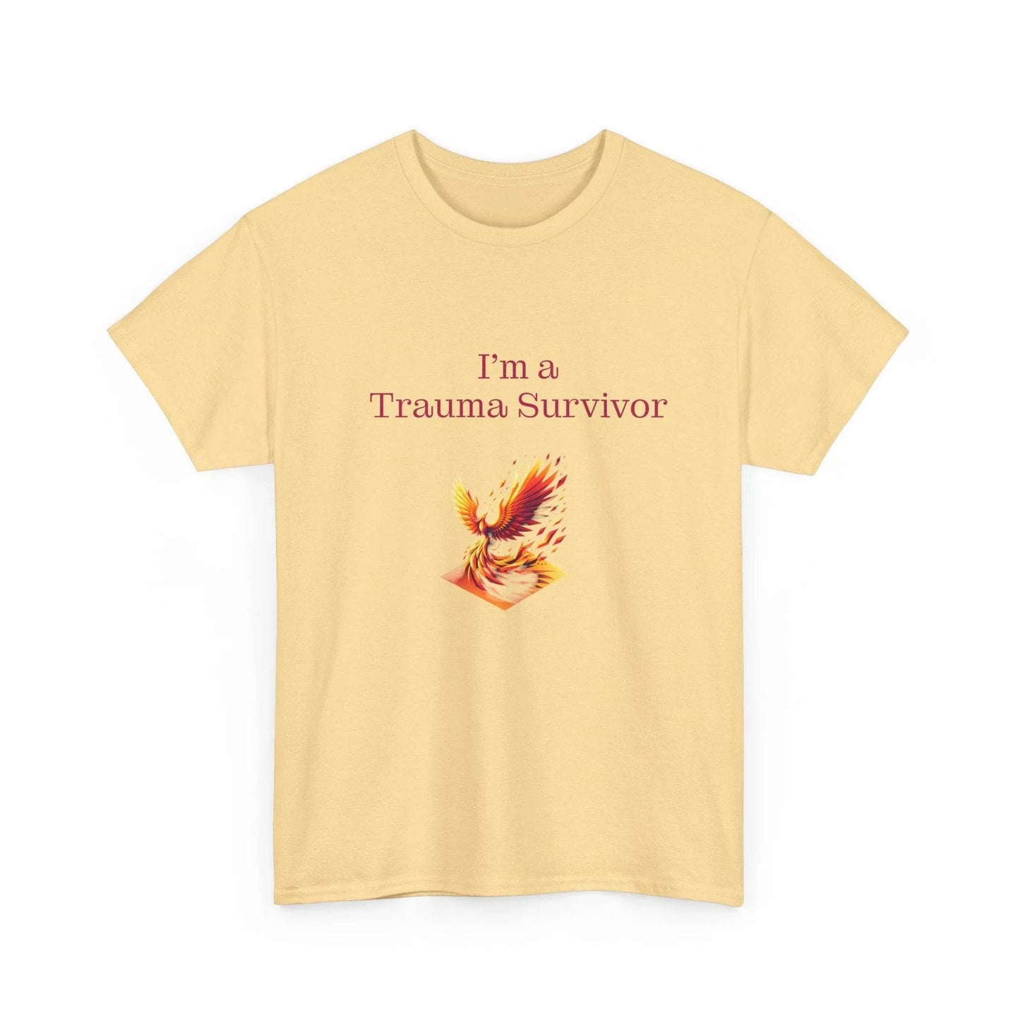 Trauma Survivor Unisex Heavy Cotton Tee - Empowering Apparel for Health Awareness - The Dreamer's Bookshop.