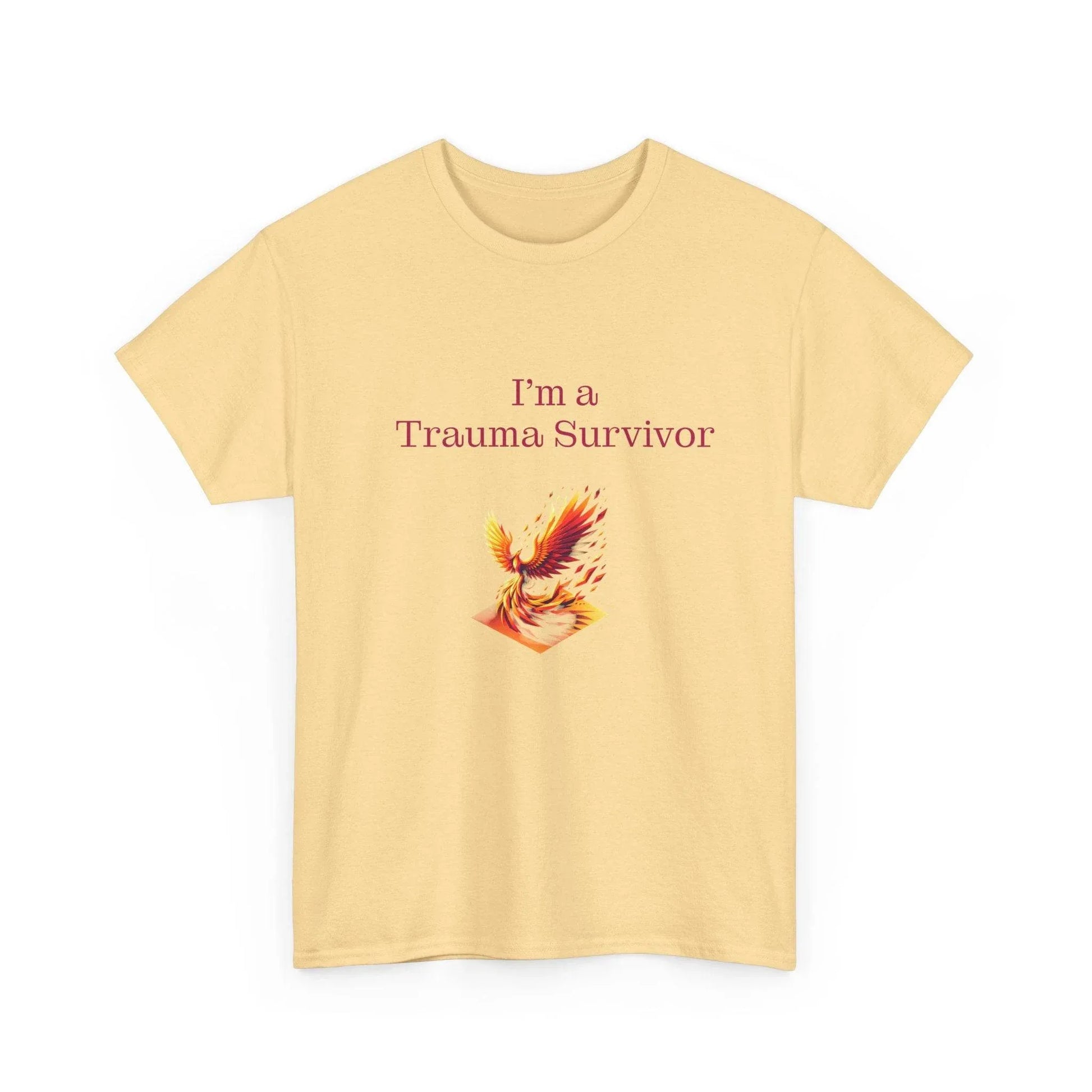Trauma Survivor Unisex Heavy Cotton Tee - Empowering Apparel for Health Awareness - The Dreamer's Bookshop.