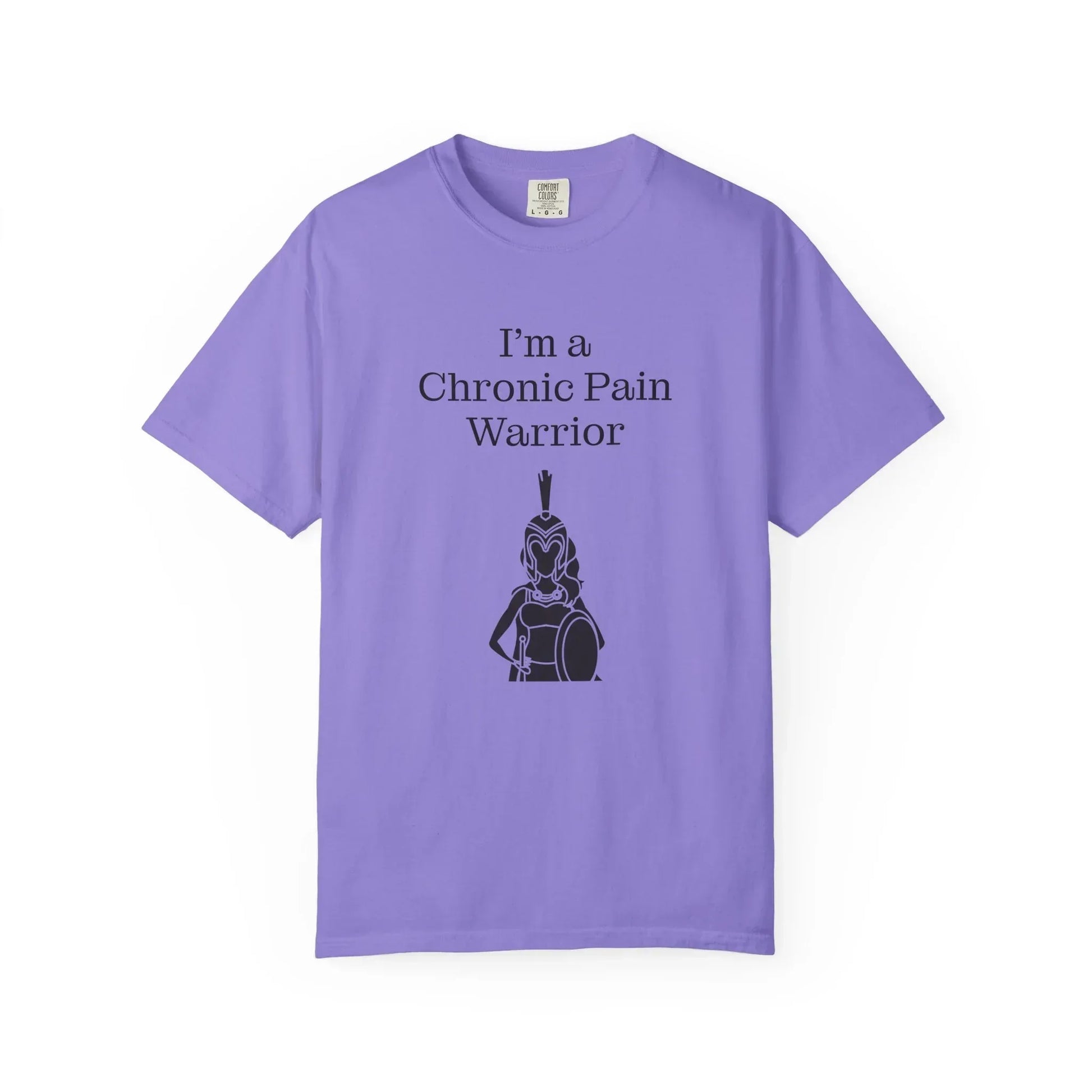Chronic Pain Warrior Unisex Garment-Dyed T-shirt - Inspirational Motivational Tee - The Dreamer's Bookshop.