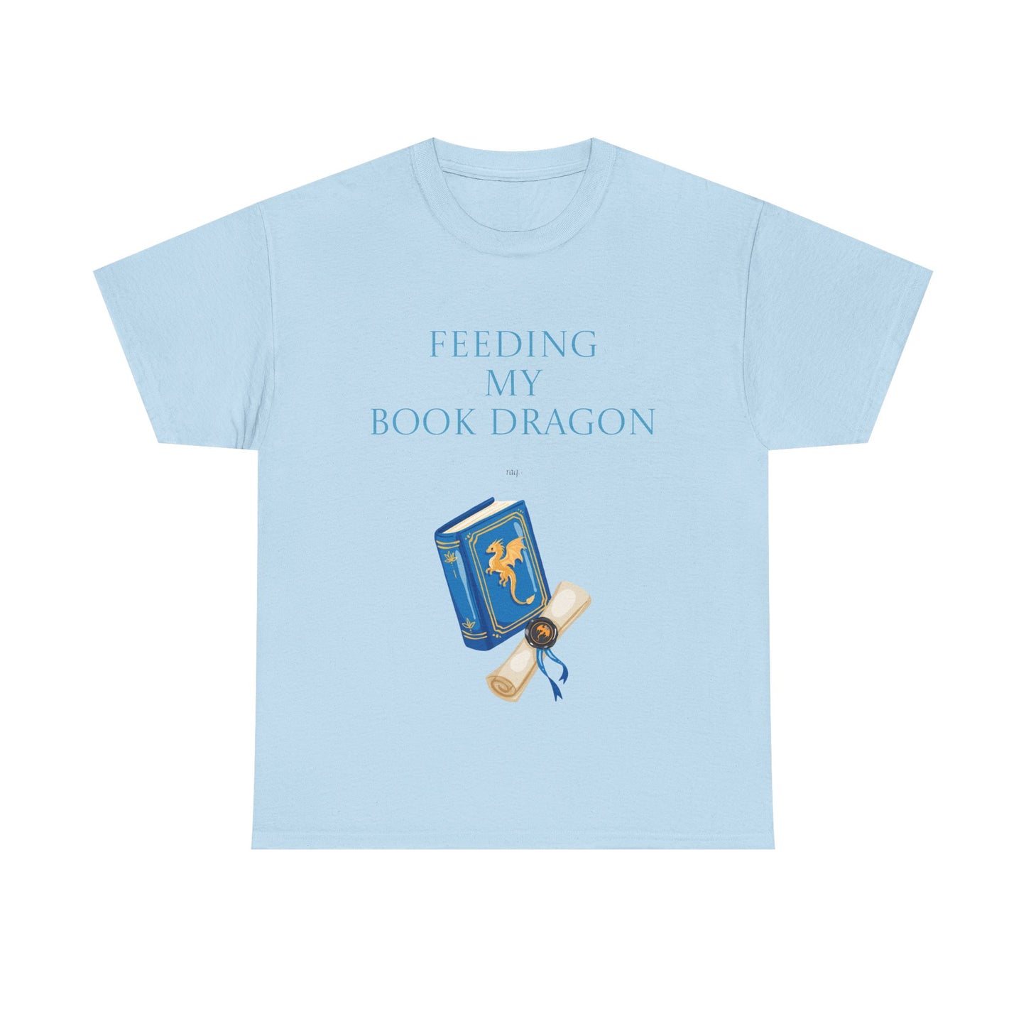 Book Dragon Unisex Heavy Cotton Tee - Creative Writer's Apparel