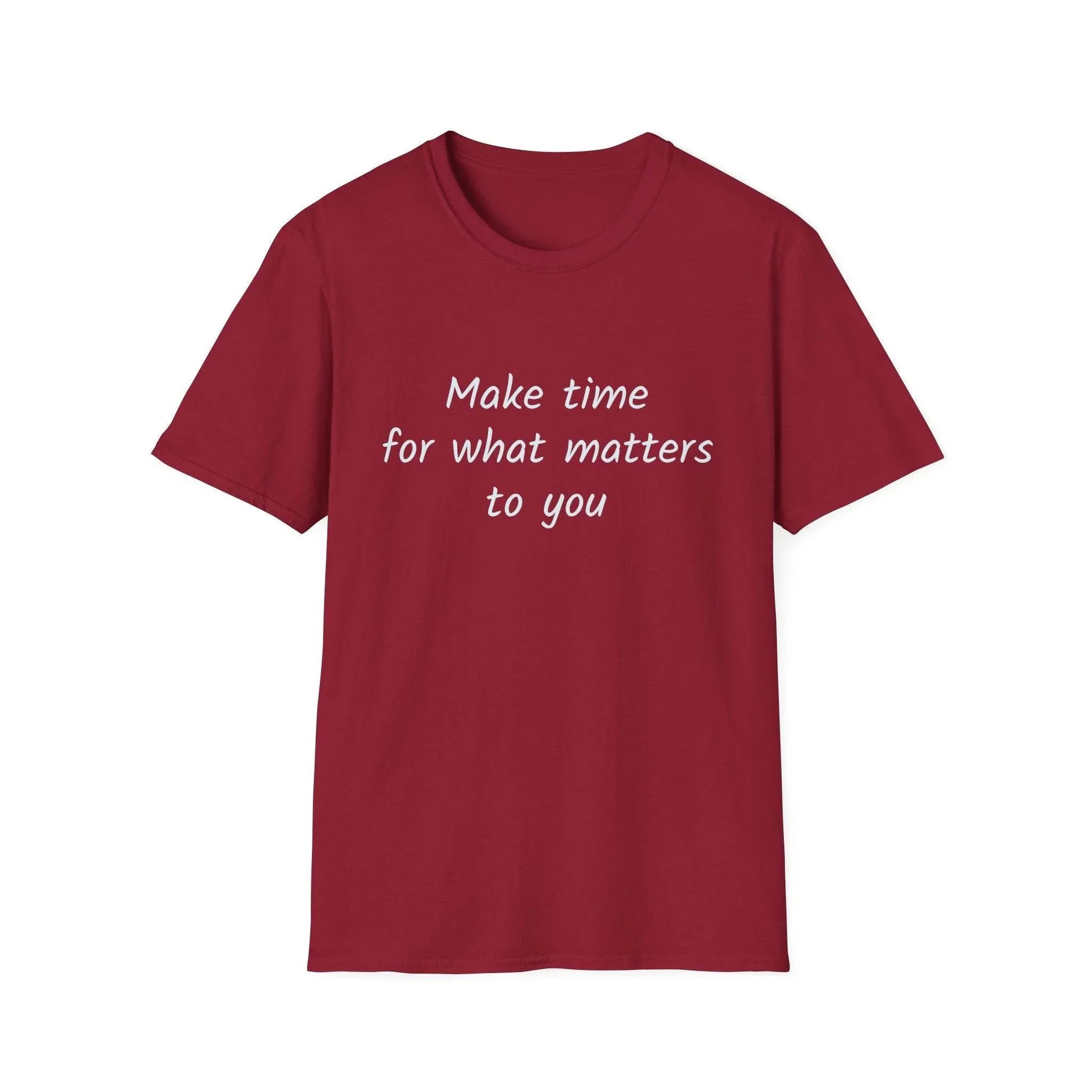 Inspirational Quote Unisex Softstyle T-Shirt - Make Time - The Dreamer's Bookshop.