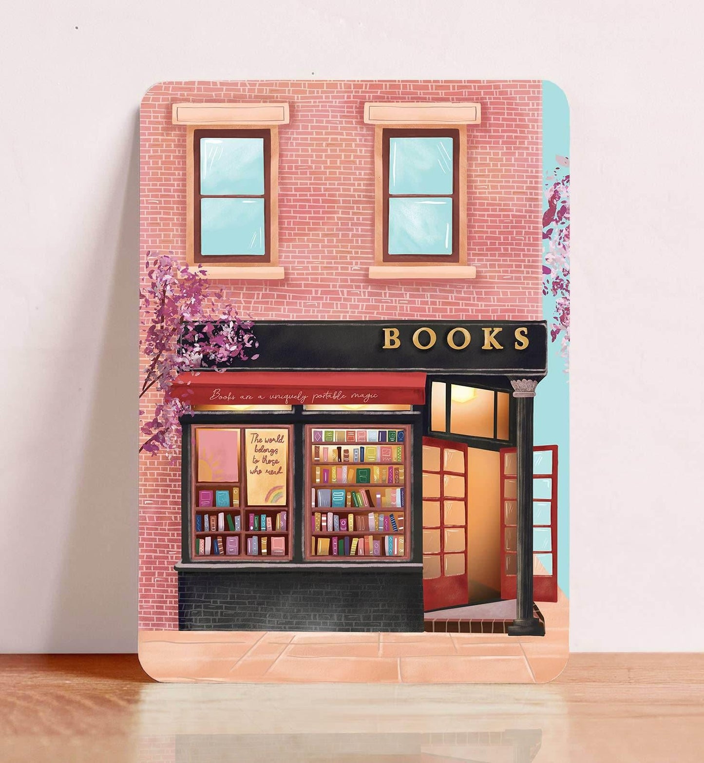 Aniet Illustration - Kaart New York Bookstore boeken USA reizen ansichtkaart - The Dreamer's Bookshop.