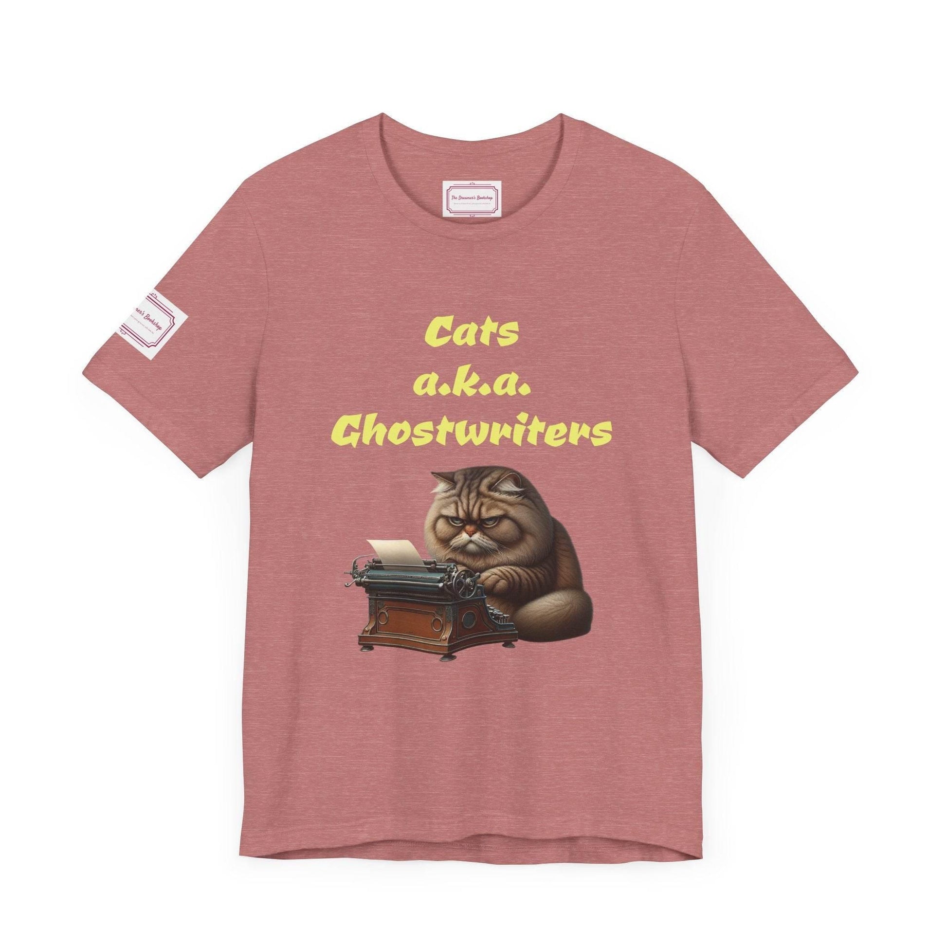 Cats Ghostwriters Tee - Fun Short Sleeve Shirt for Writers & Book Lovers - The Dreamer's Bookshop.