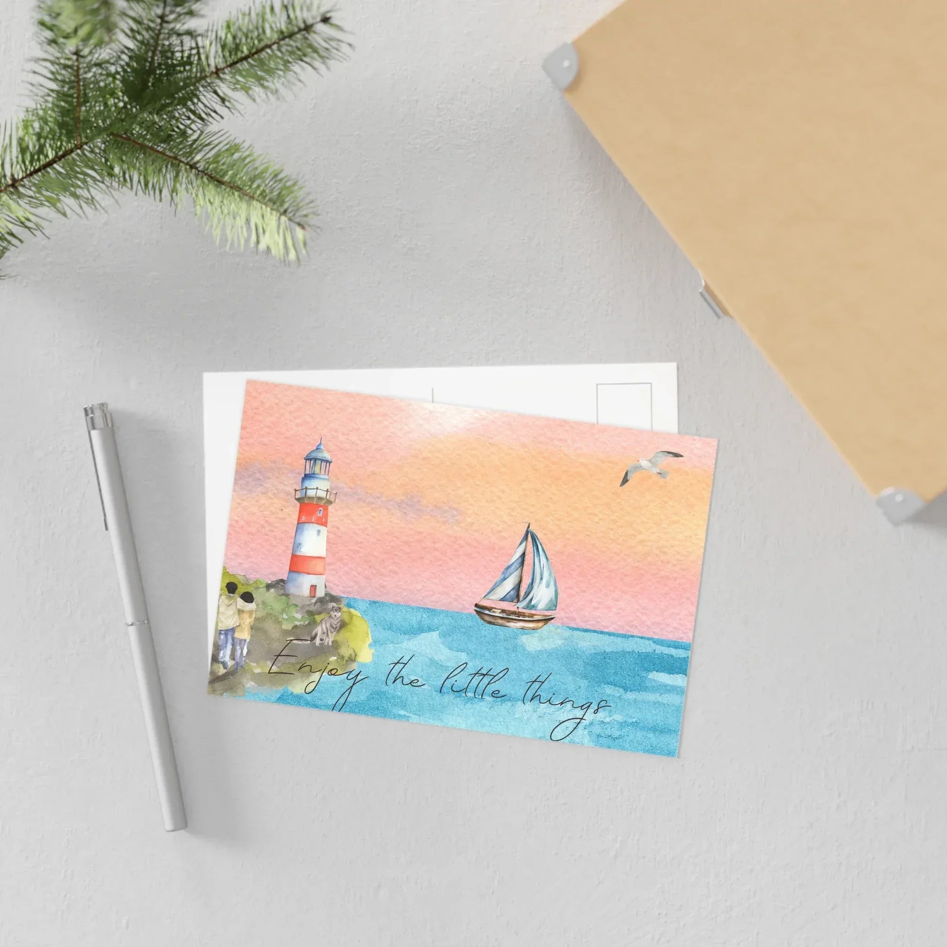 The Dreamer's Bookshop "Lighthouse" Enjoy the little things Card - The Dreamer's Bookshop.
