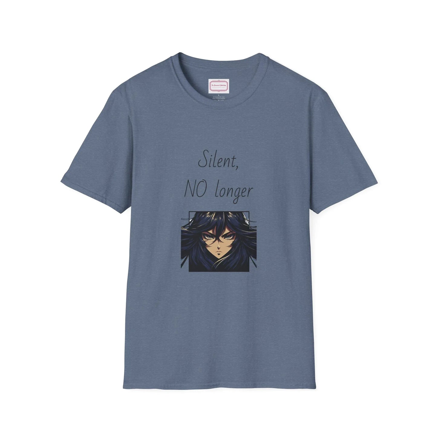 Inspirational Unisex Softstyle T-Shirt - "Silent, NO longer" - The Dreamer's Bookshop.