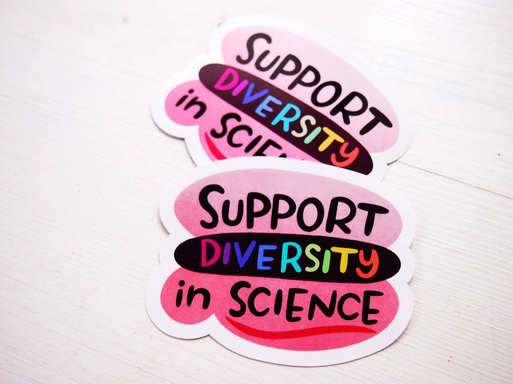 Irene Renon illustrations - Wetenschappelijke stickers, ondersteuning voor diversiteit in de wetenschap, vinyl - The Dreamer's Bookshop.