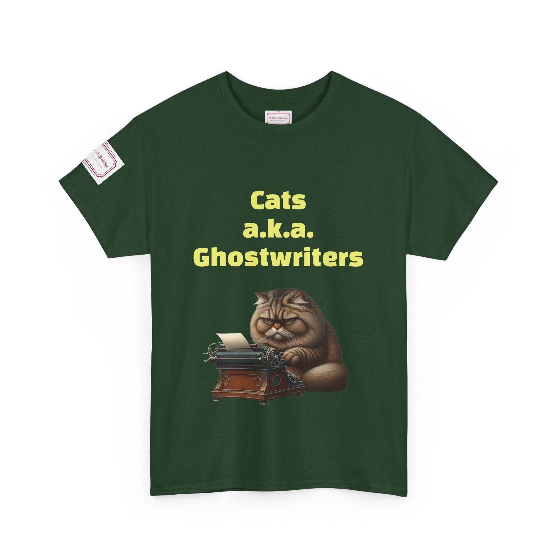 Cats Ghostwriters - Unisex Heavy Cotton Tee - Perfect for Book Lovers - The Dreamer's Bookshop.