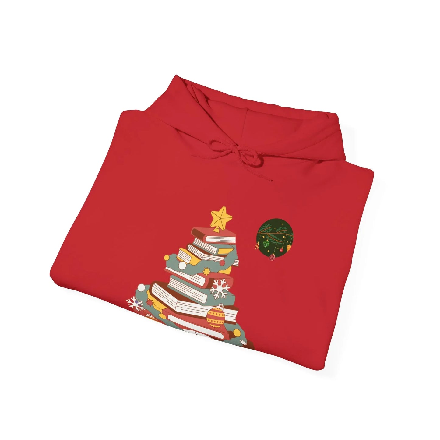Christmas Book Tree Hoodie - Cozy Unisex Sweatshirt for Book Lovers - The Dreamer's Bookshop.