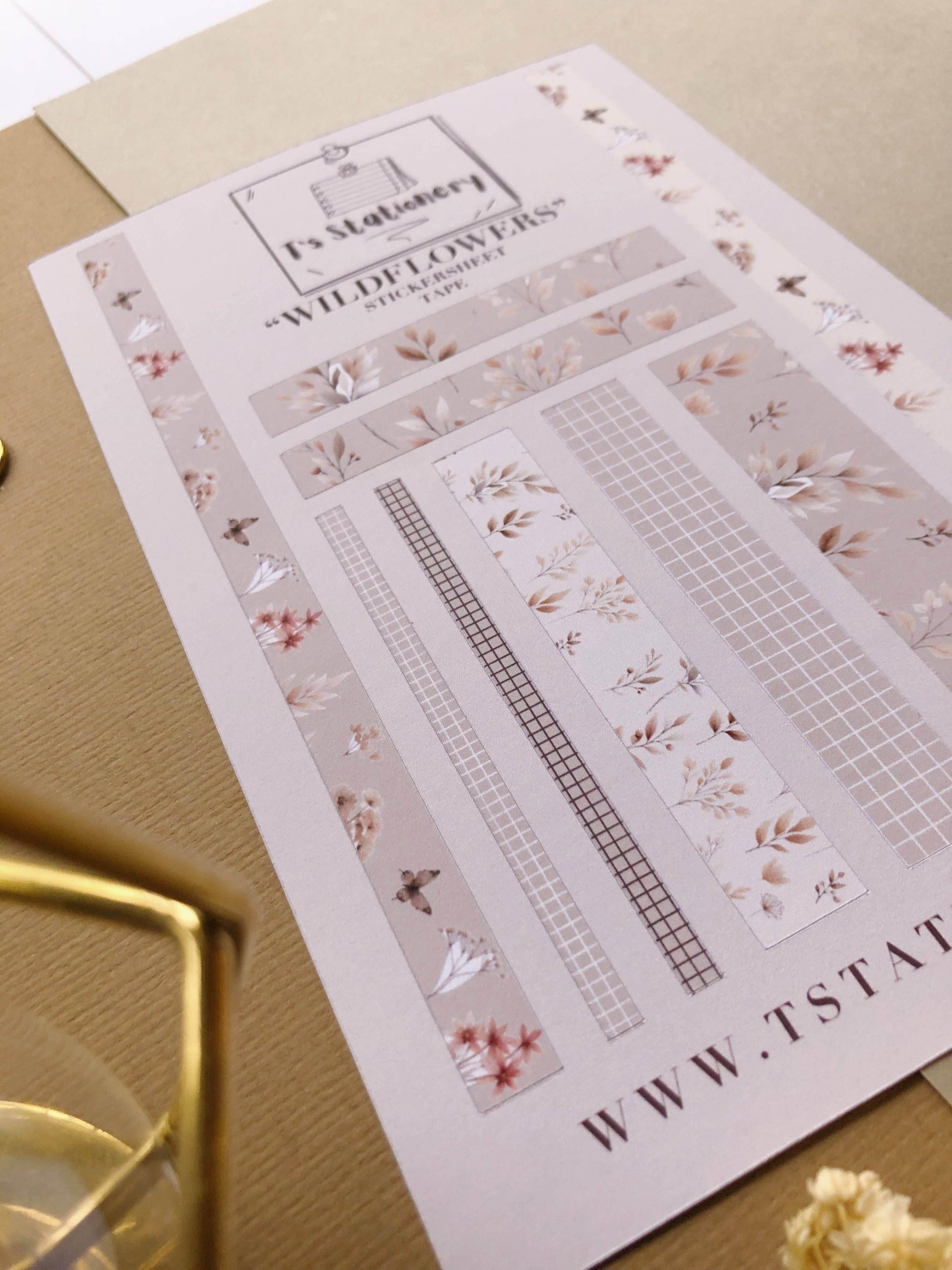 T's Stationery - Stickerveltape „Wildflower” Washi - The Dreamer's Bookshop.