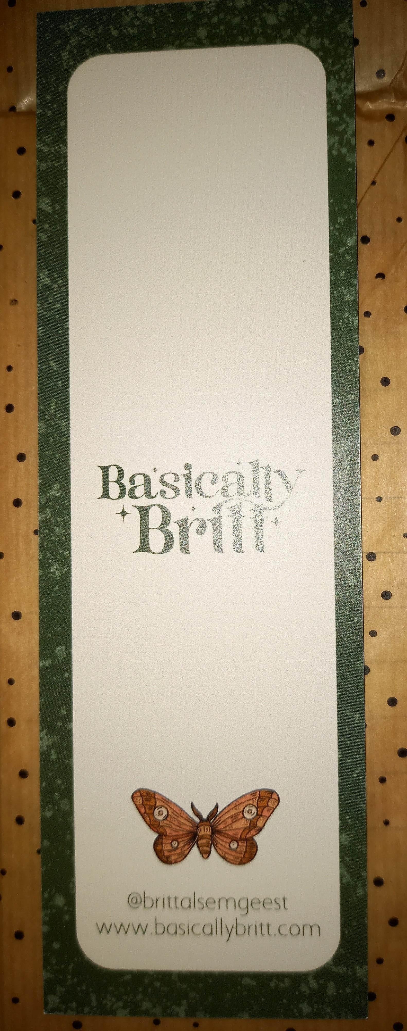 Basically Britt - Woodland Bookmark - Forest Toadstool Nature Butterfly Books - The Dreamer's Bookshop.