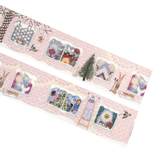 Willwa - Festive Holiday Windows Washi Tape - The Dreamer's Bookshop.